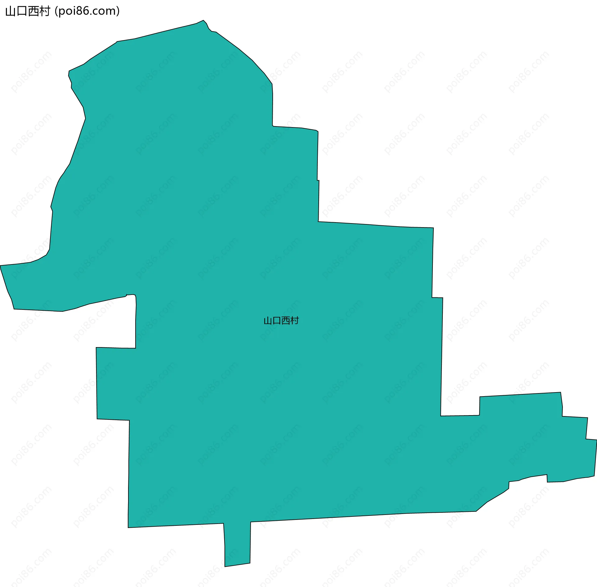 山口西村边界地图