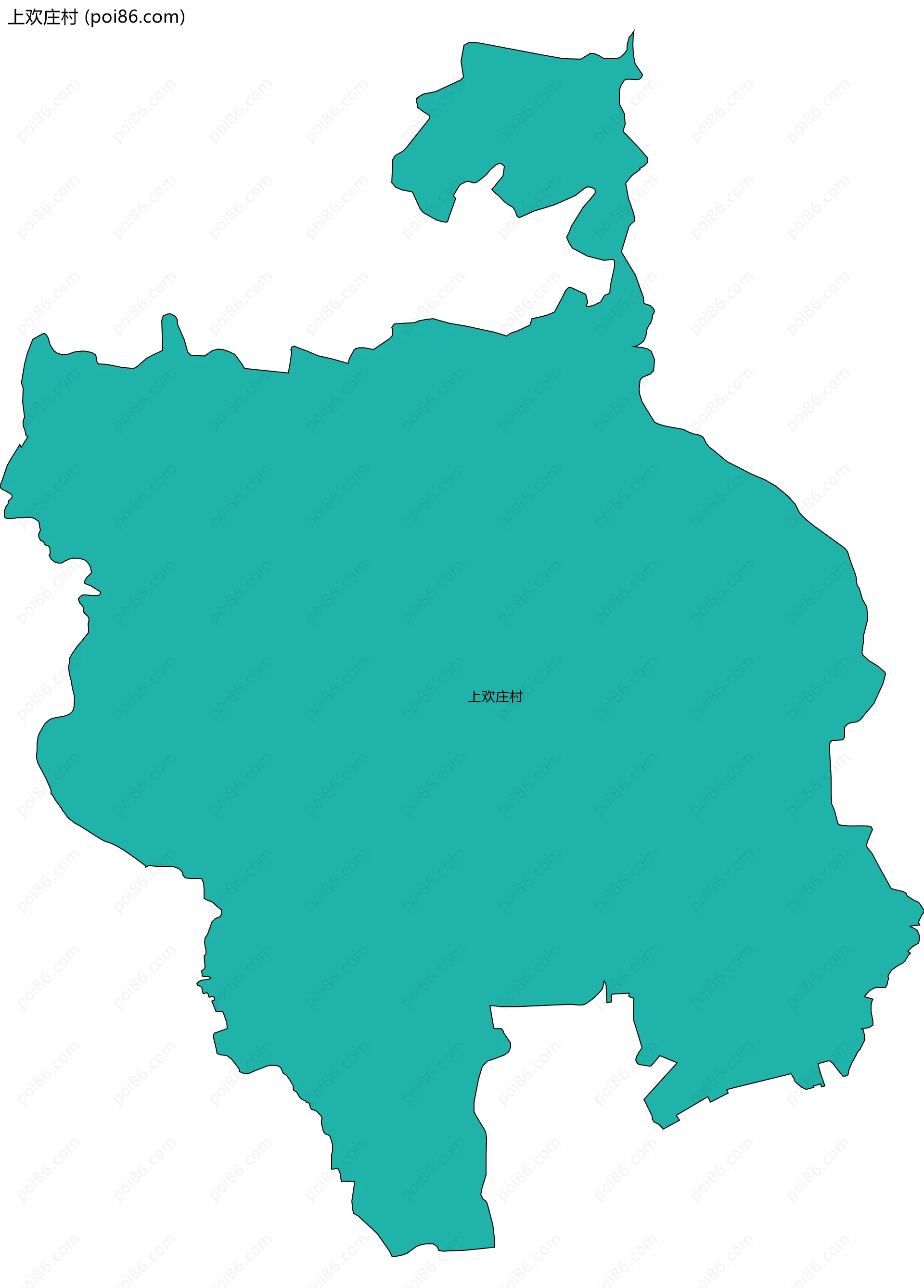 上欢庄村边界地图