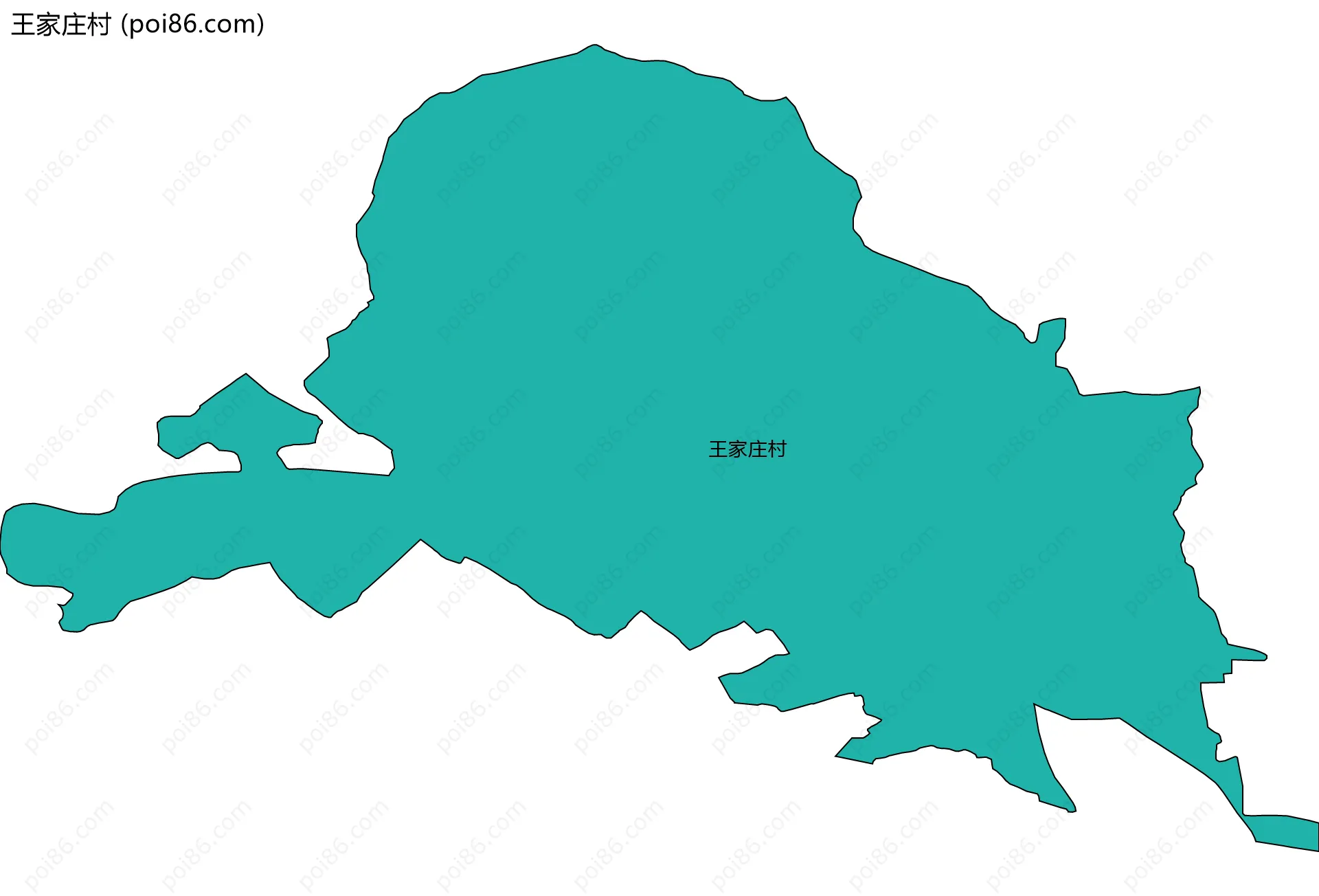 王家庄村边界地图