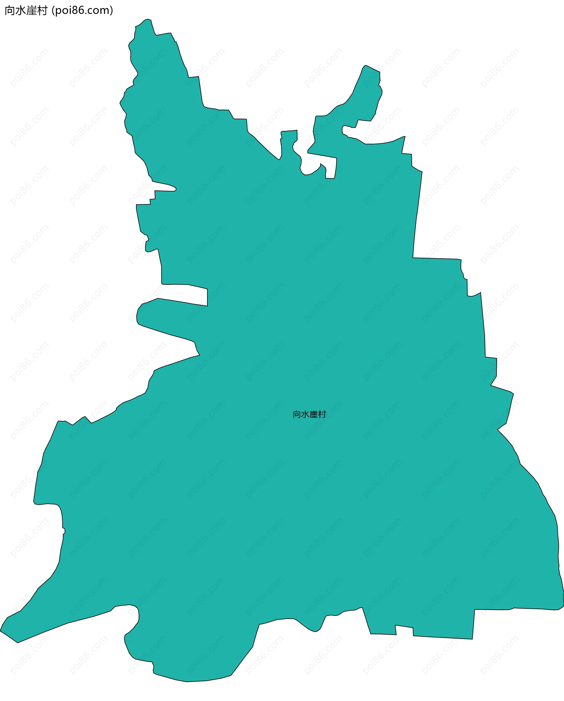 向水崖村边界地图