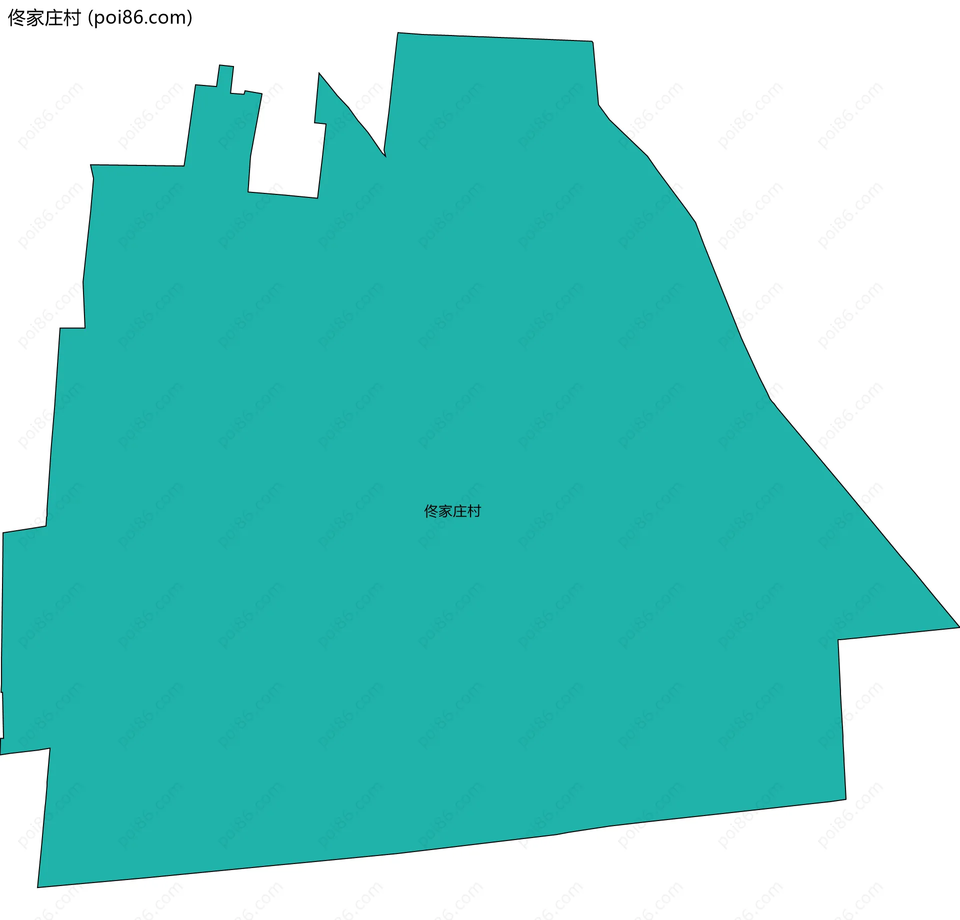 佟家庄村边界地图