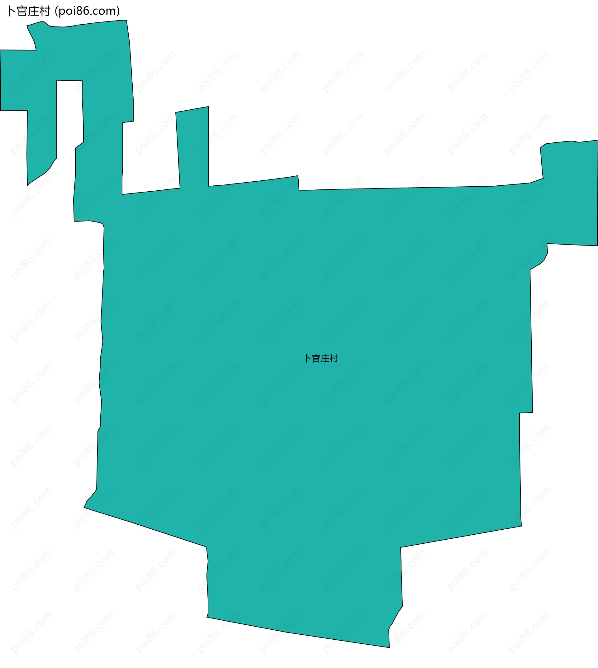 卜官庄村边界地图