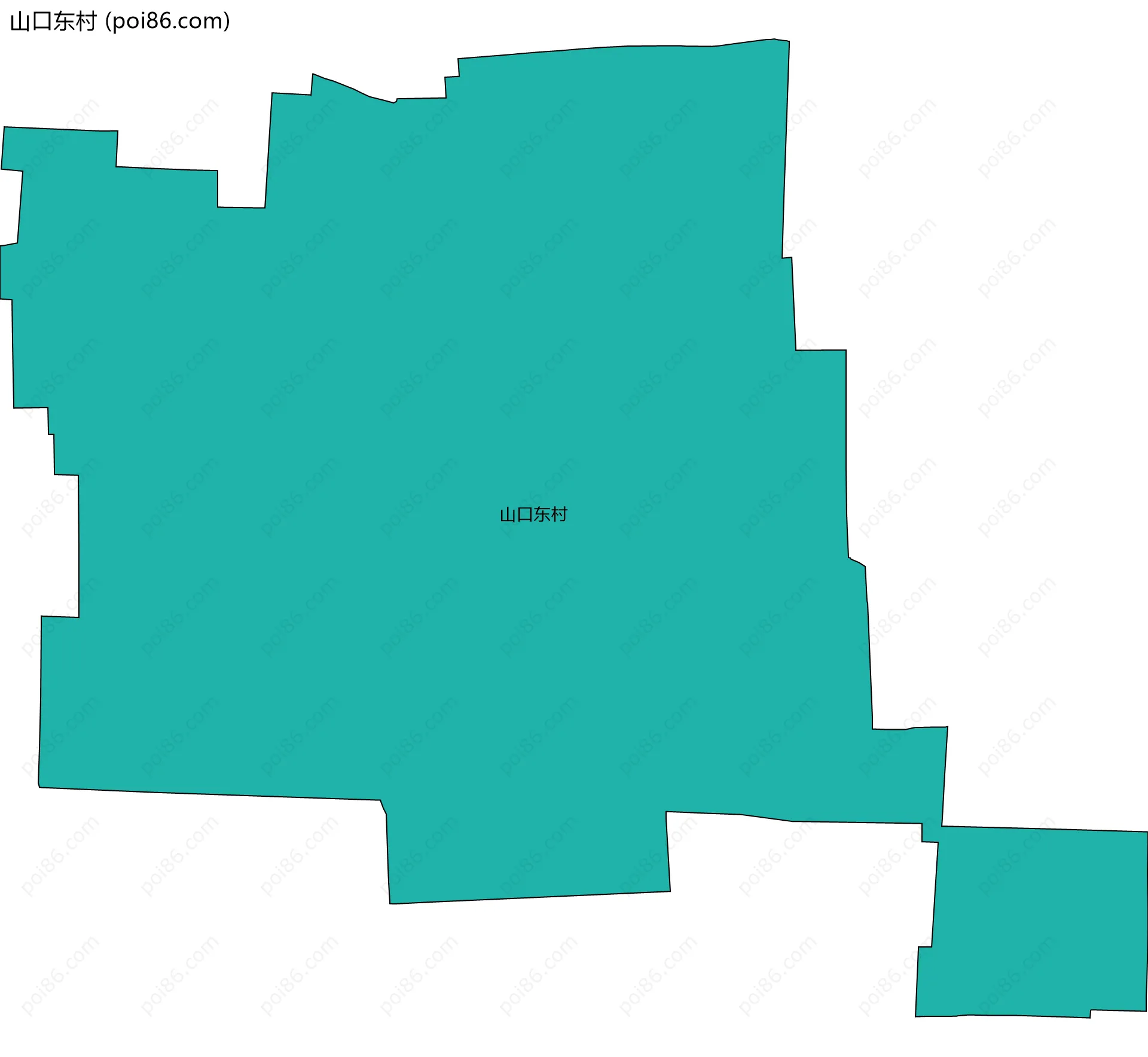 山口东村边界地图