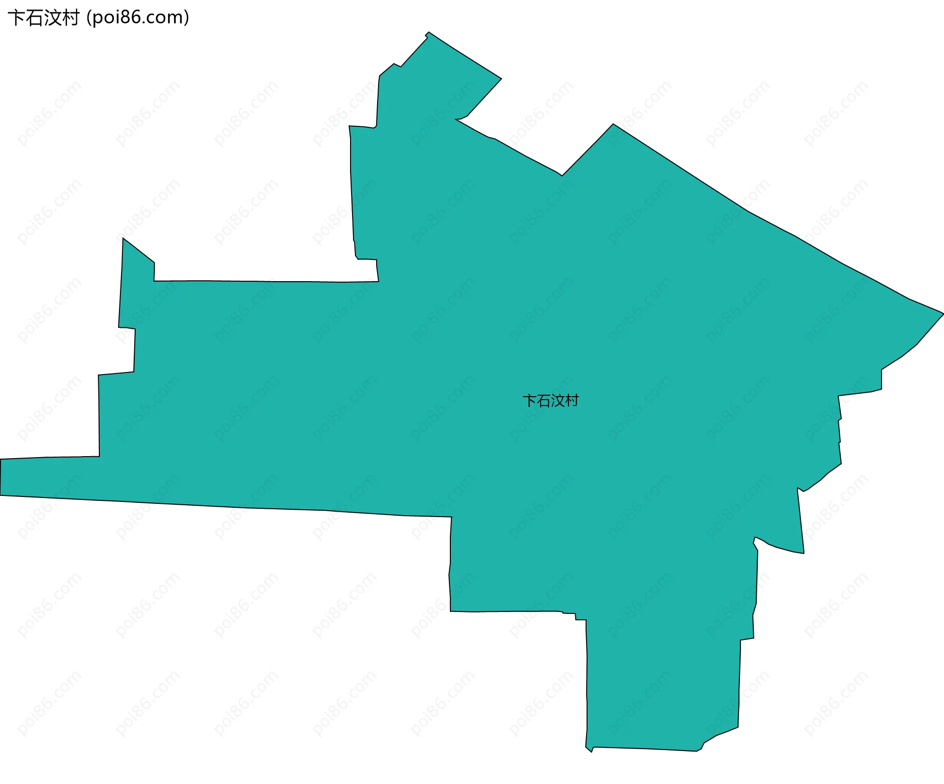 卞石汶村边界地图