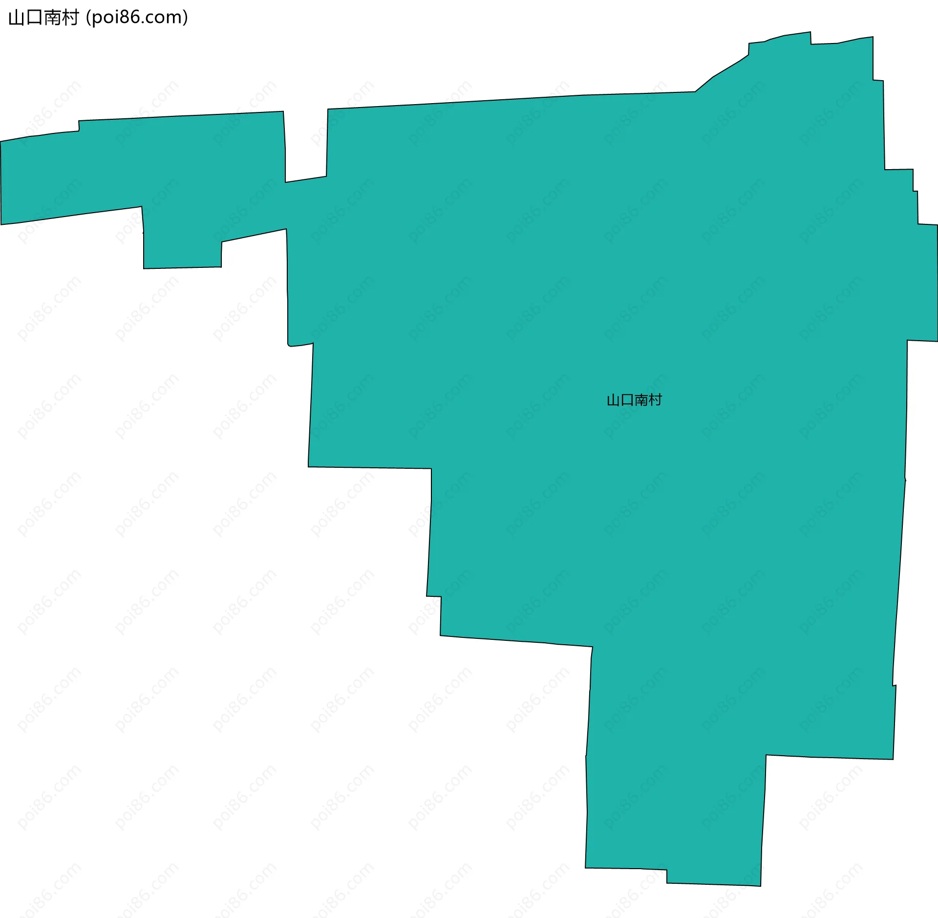 山口南村边界地图