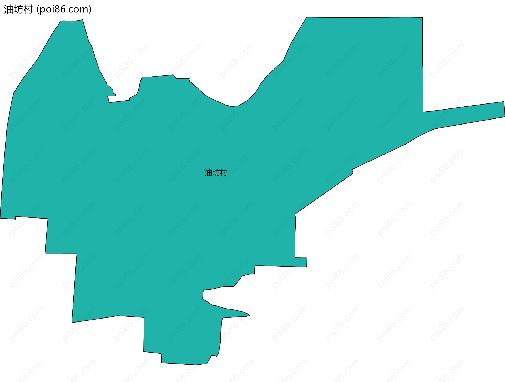 油坊村边界地图
