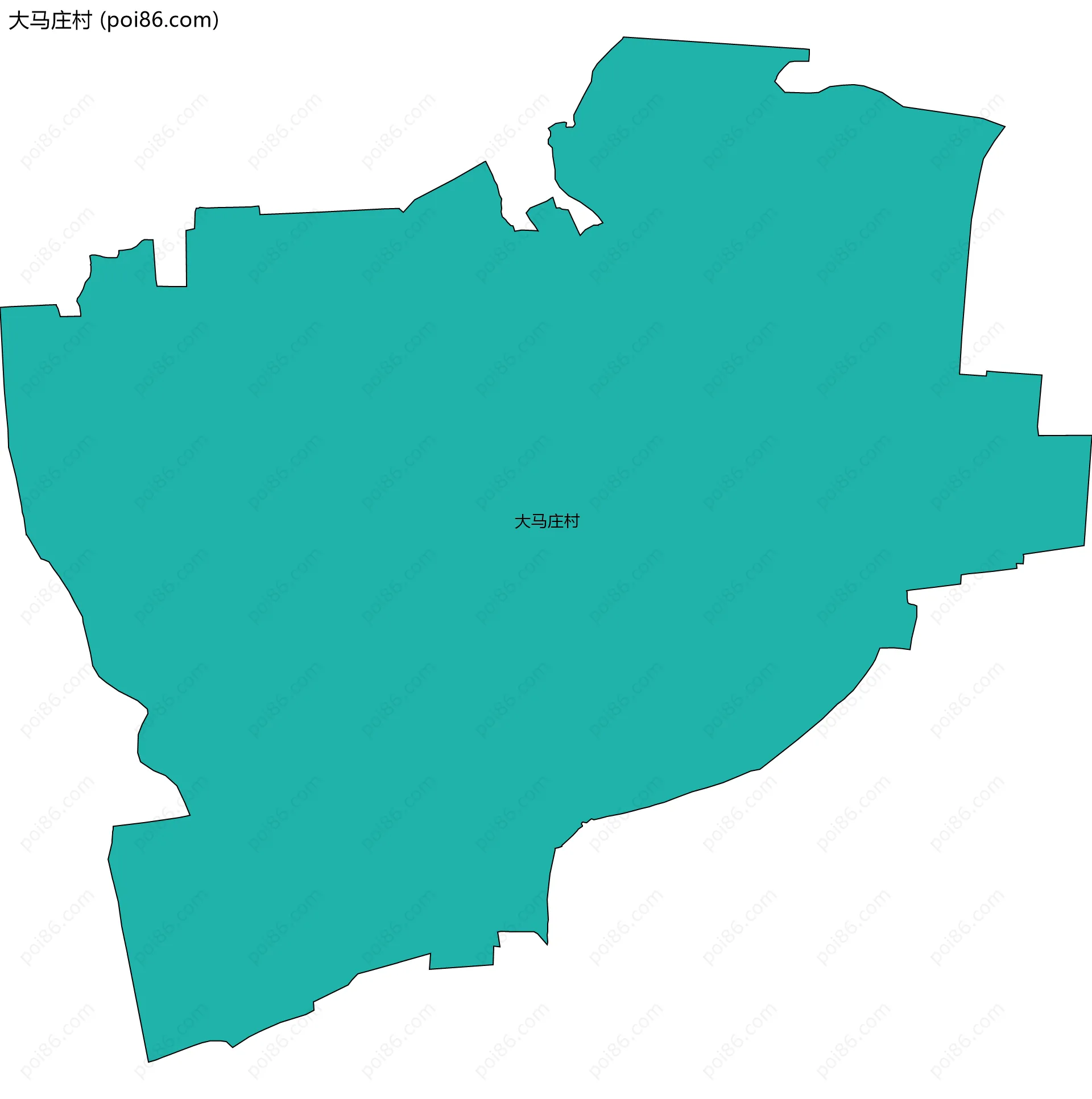 大马庄村边界地图