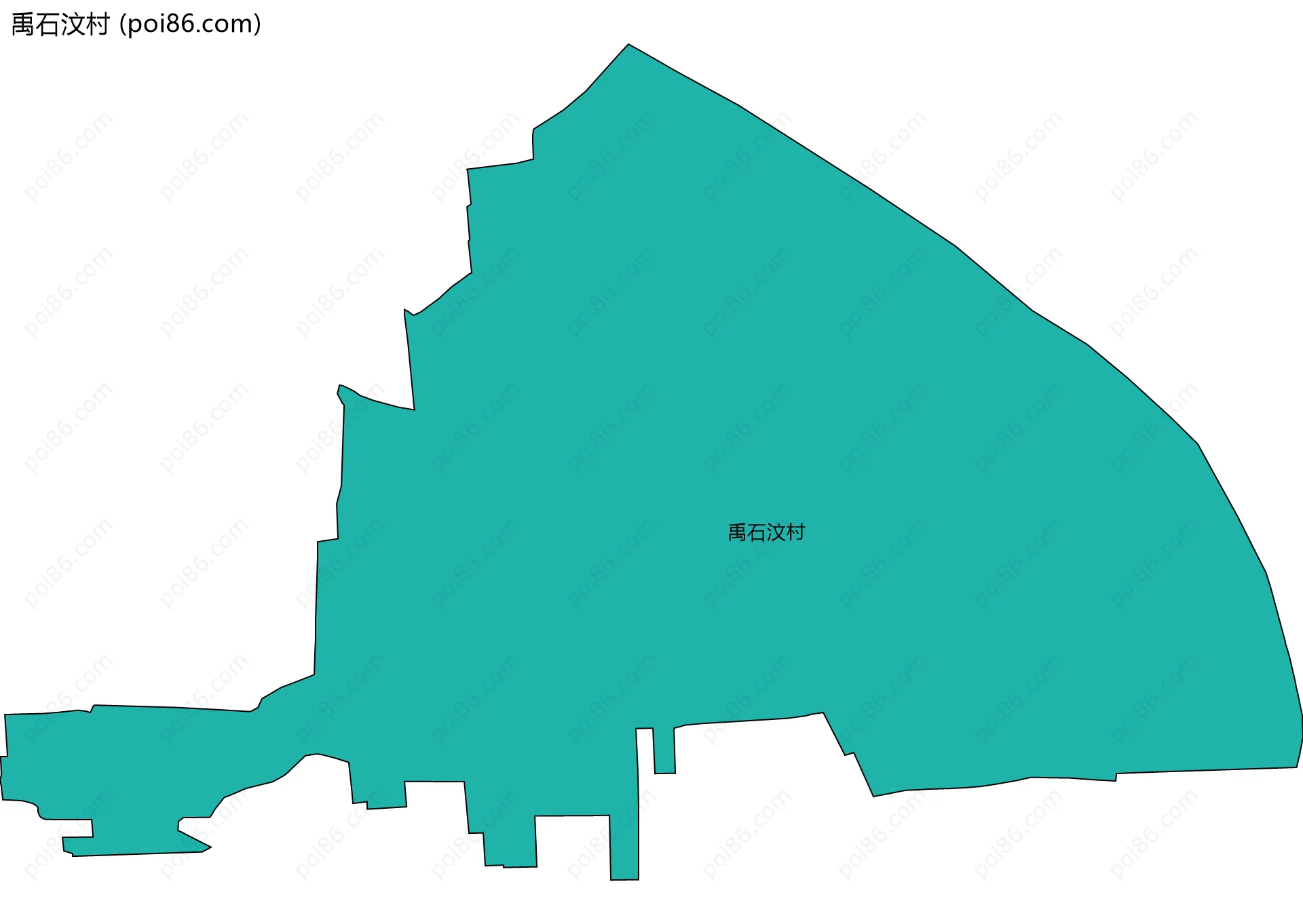 禹石汶村边界地图