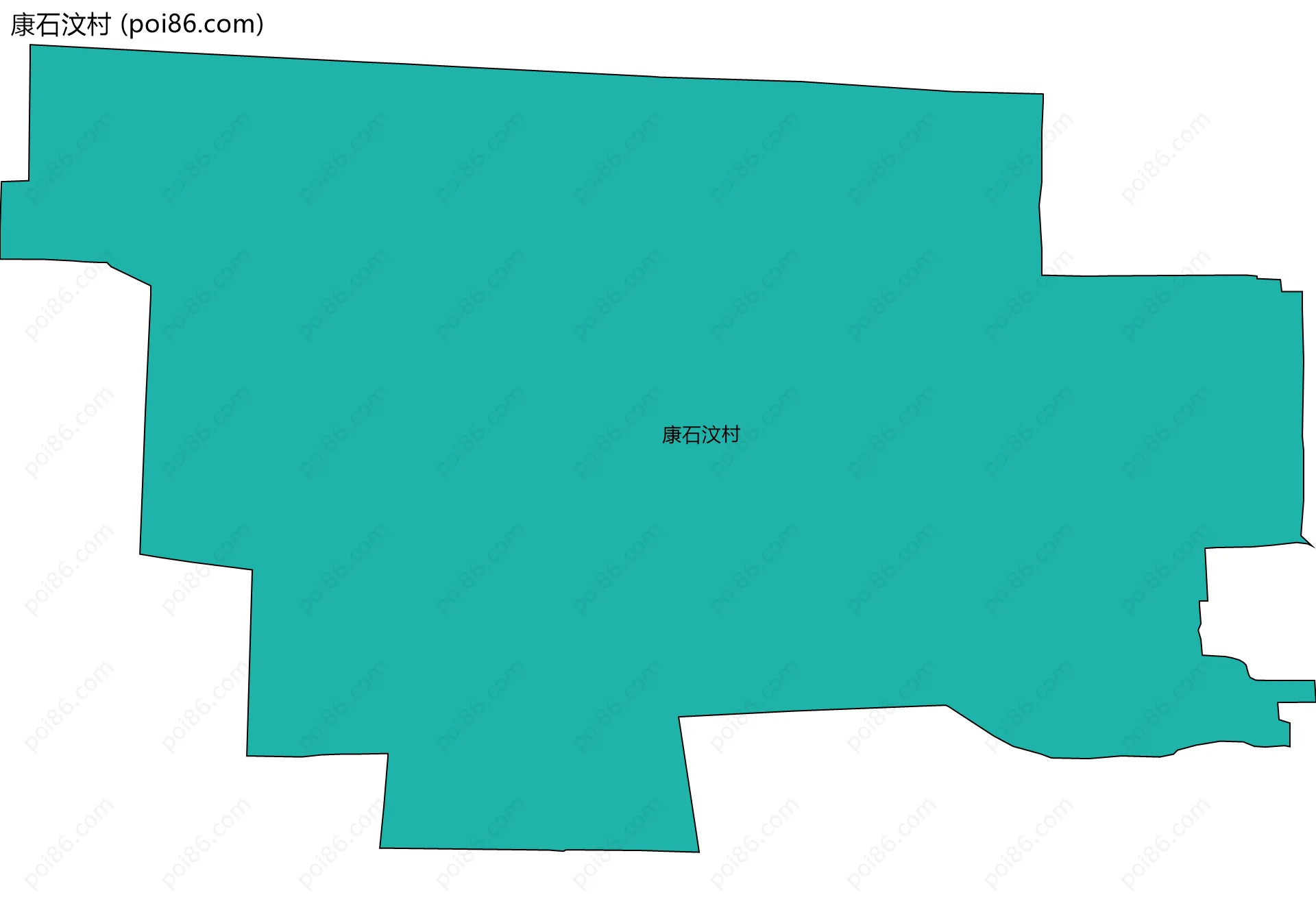 康石汶村边界地图