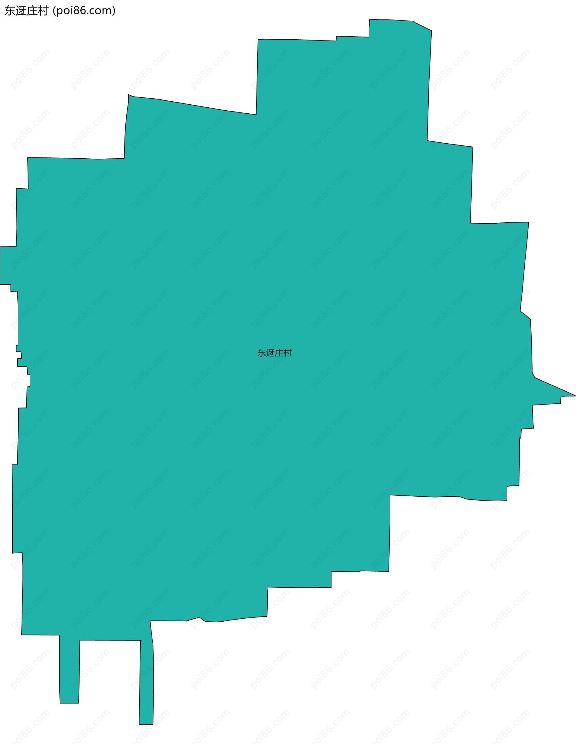 东迓庄村边界地图