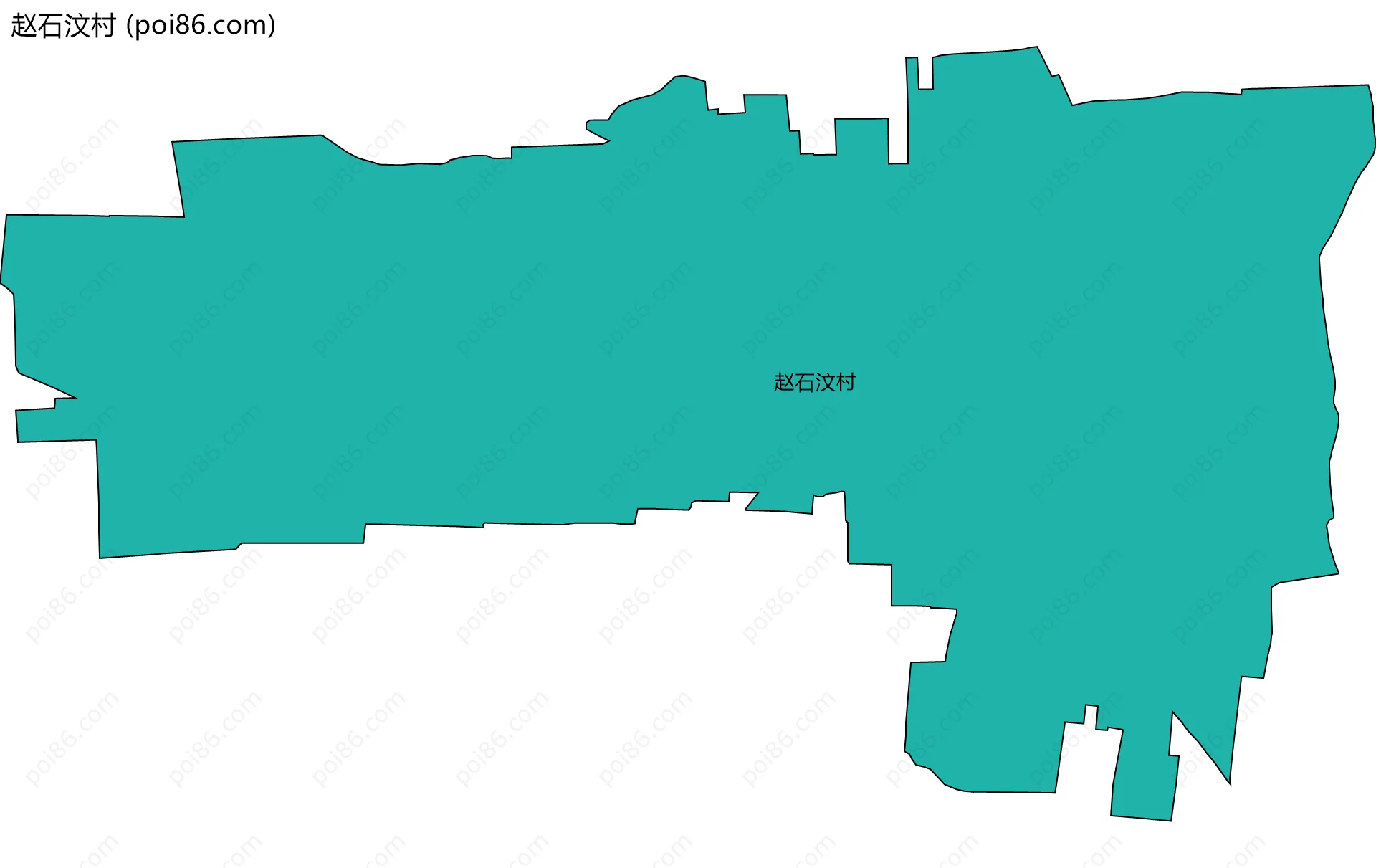 赵石汶村边界地图