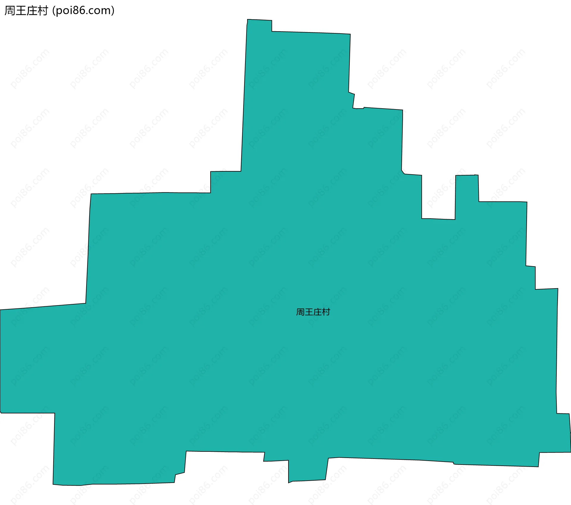周王庄村边界地图
