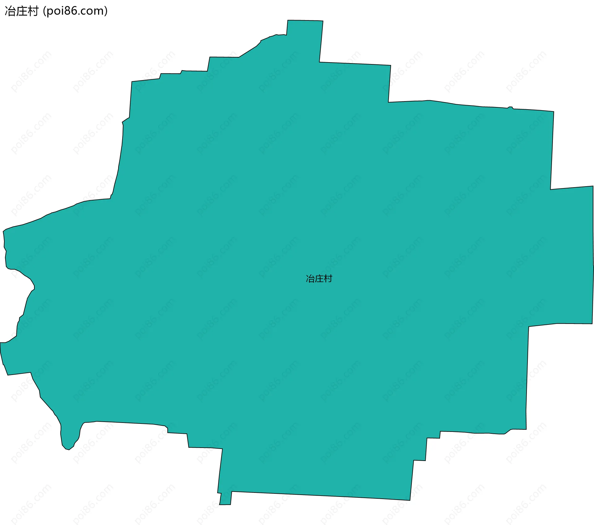 冶庄村边界地图
