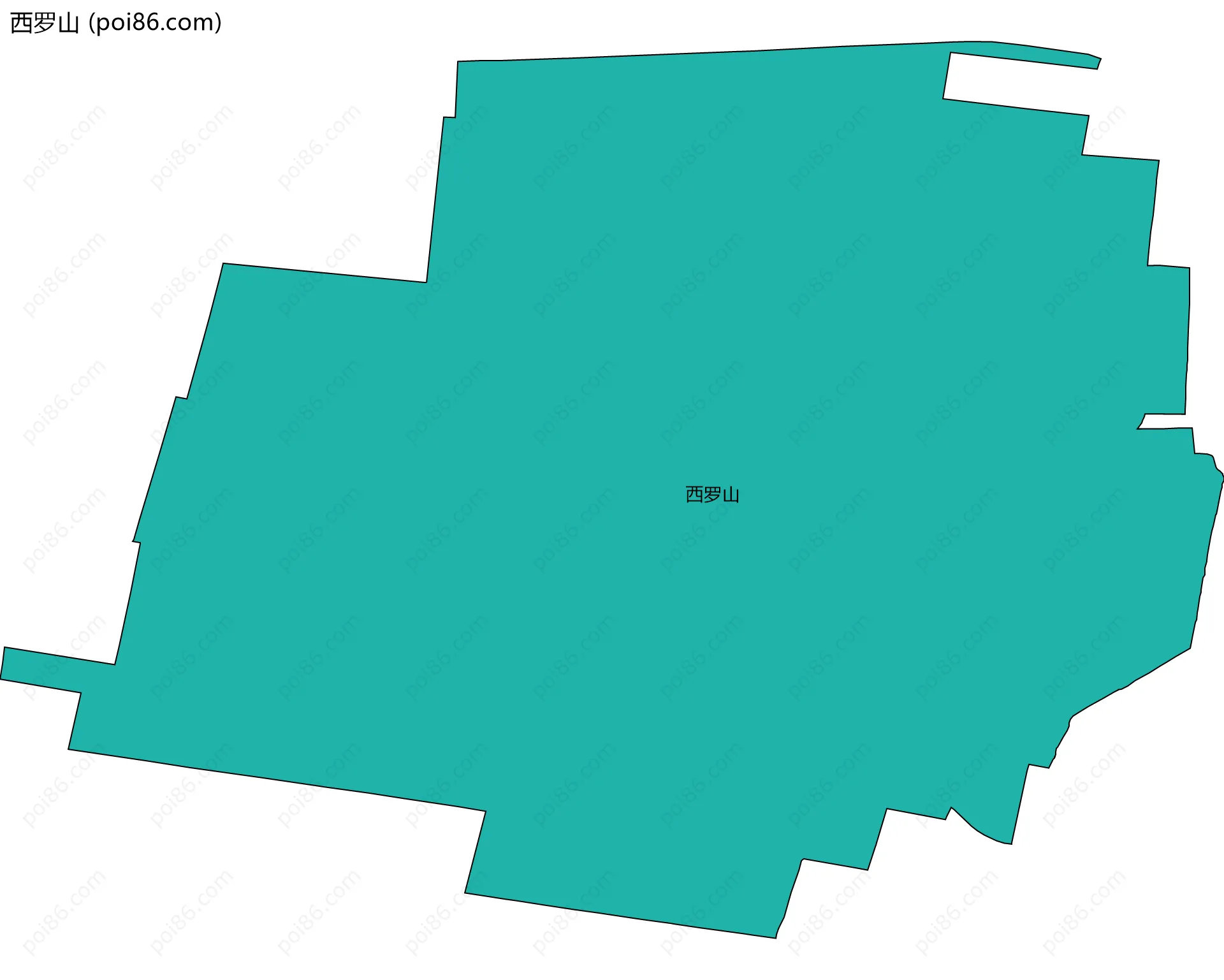 西罗山边界地图