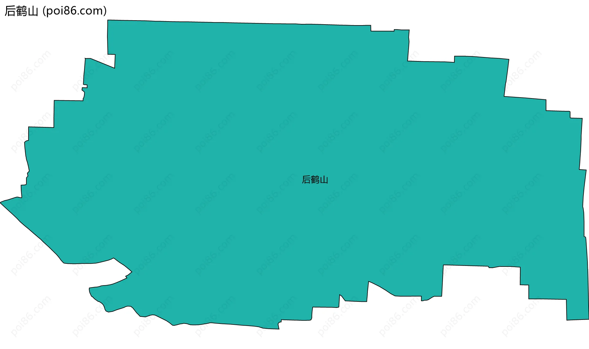 后鹤山边界地图