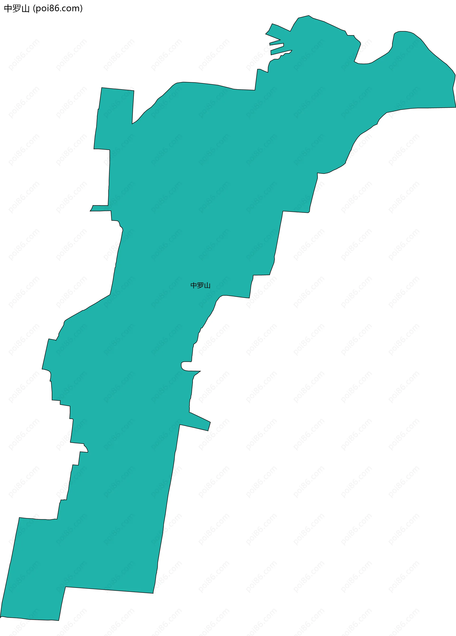 中罗山边界地图