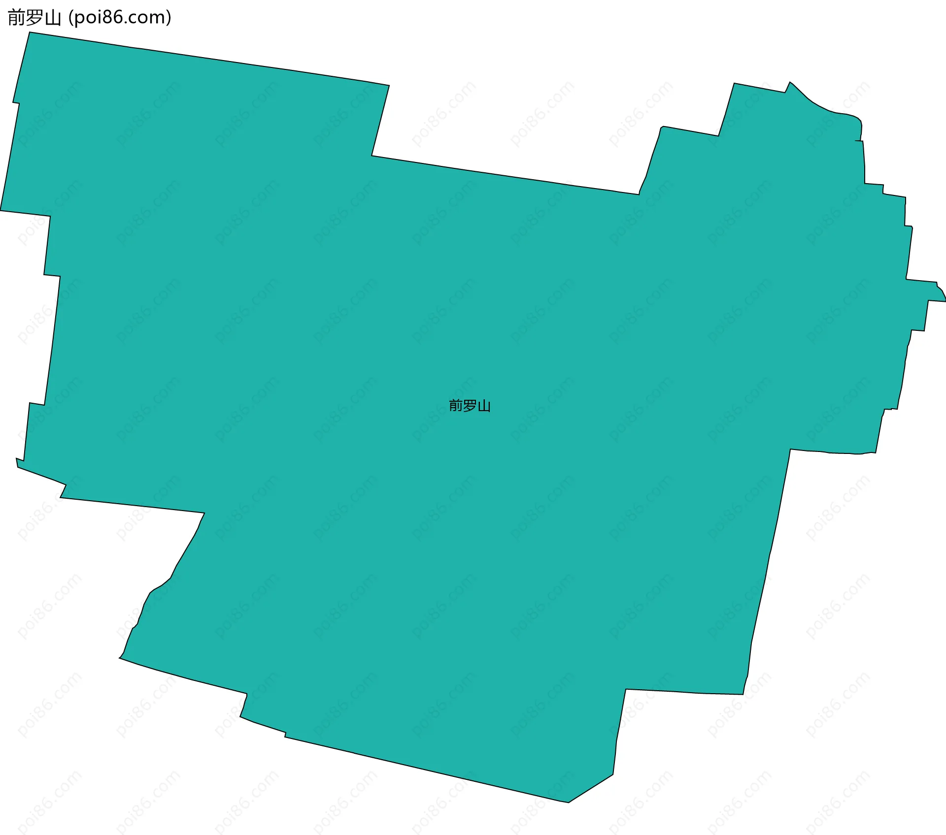 前罗山边界地图