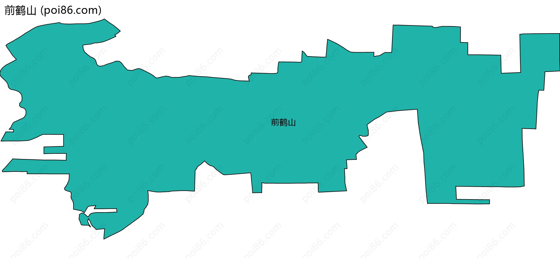前鹤山边界地图