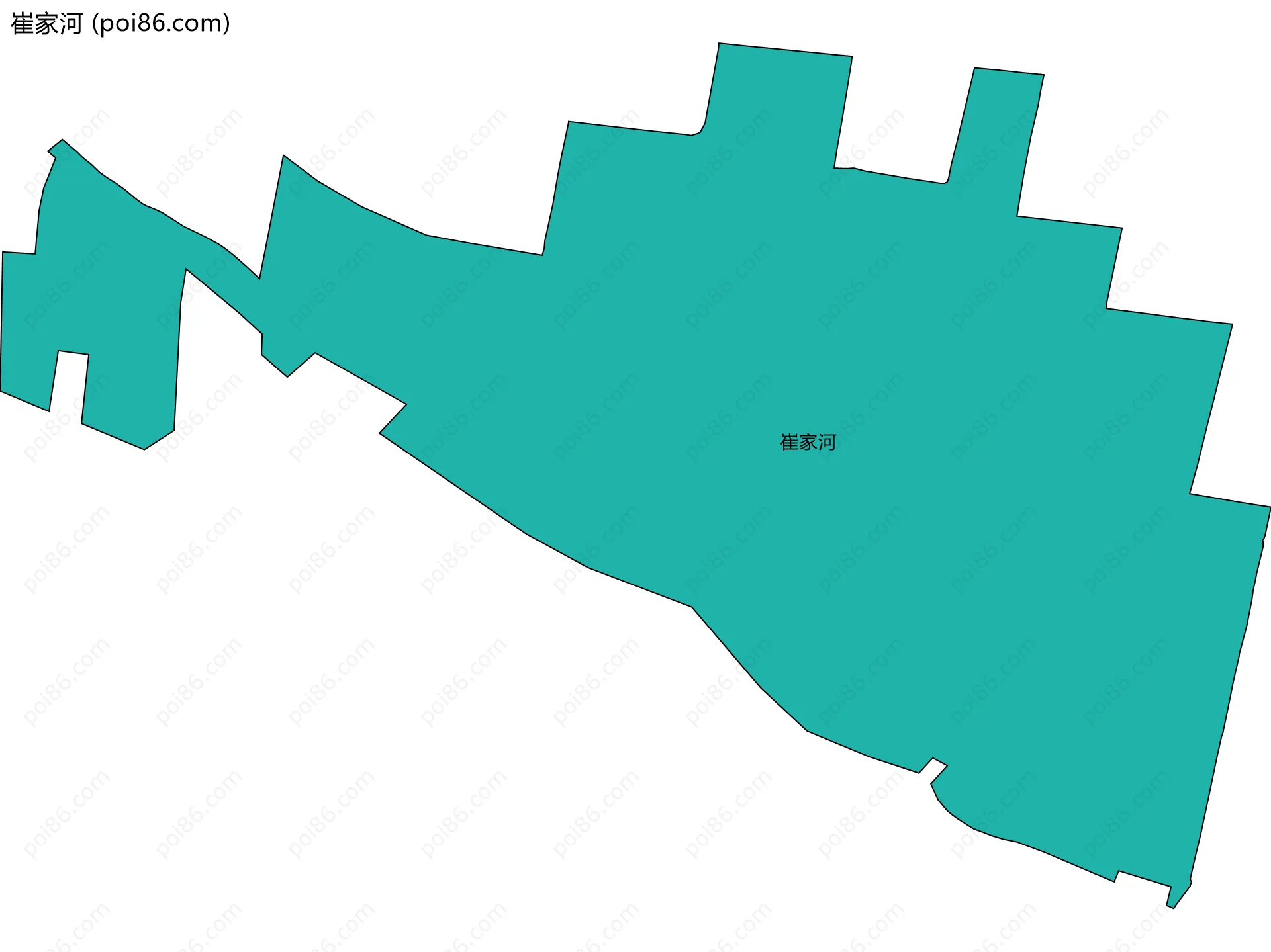 崔家河边界地图