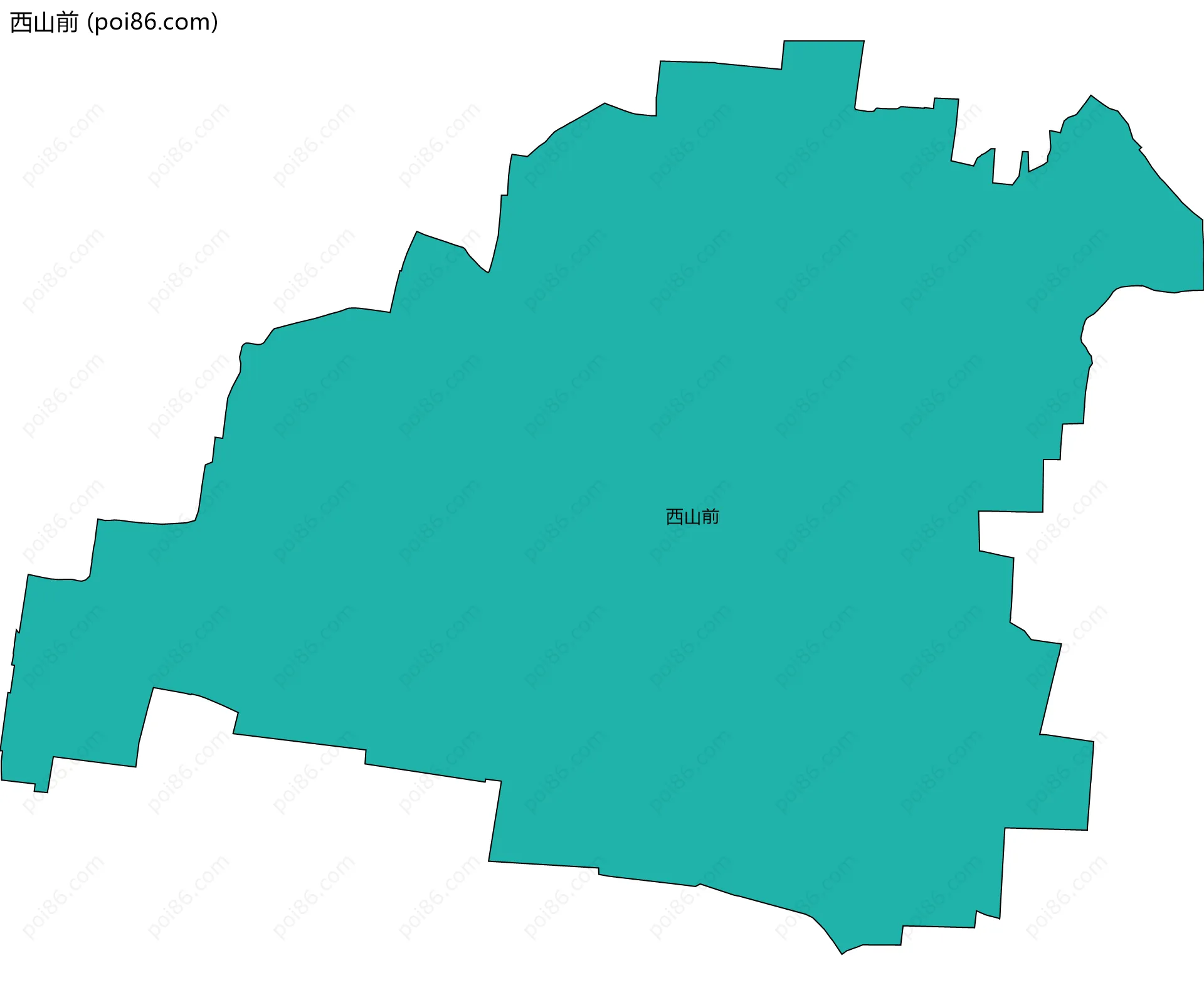 西山前边界地图