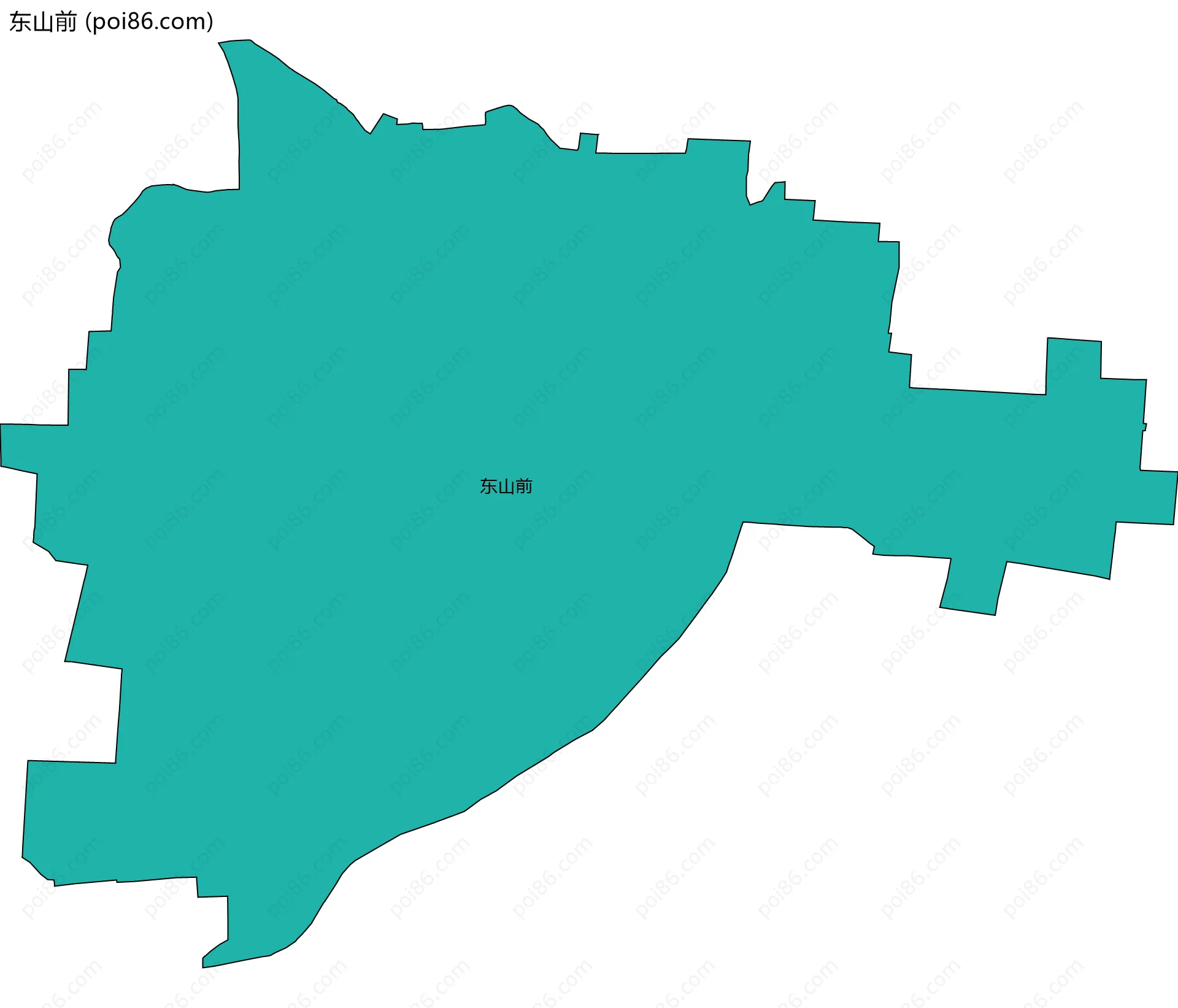 东山前边界地图