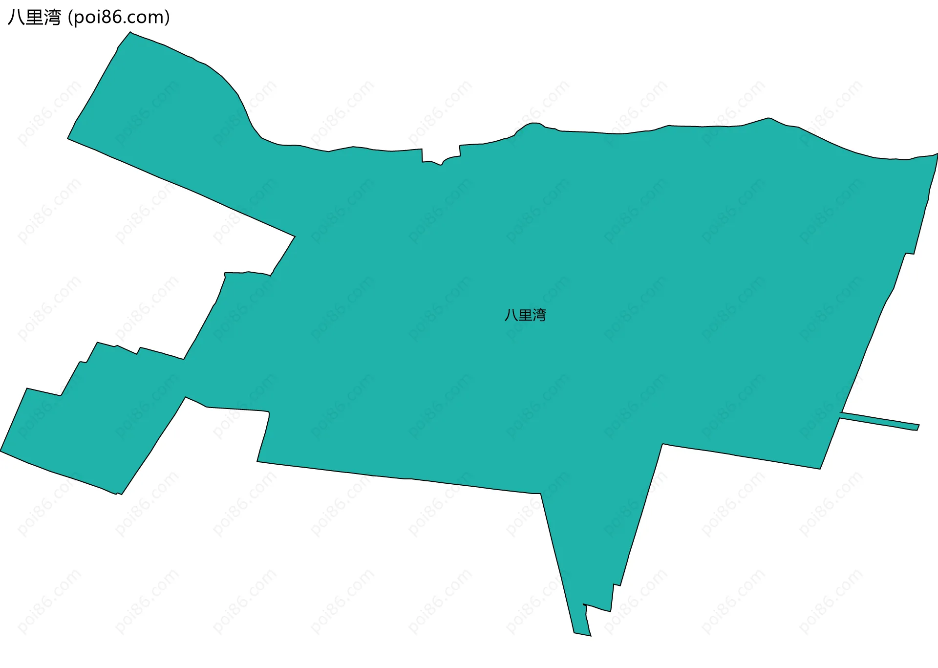 八里湾边界地图