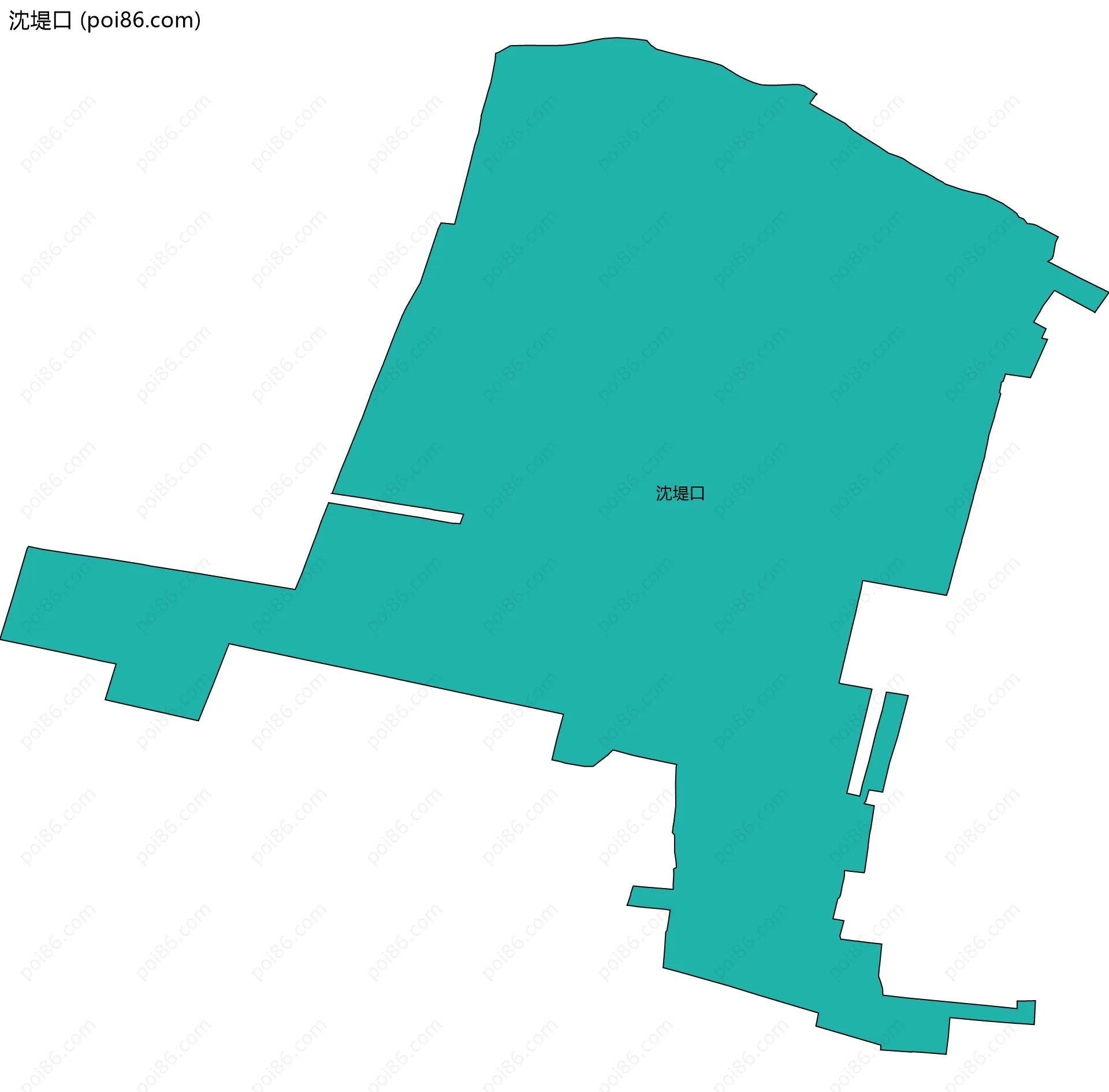 沈堤口边界地图