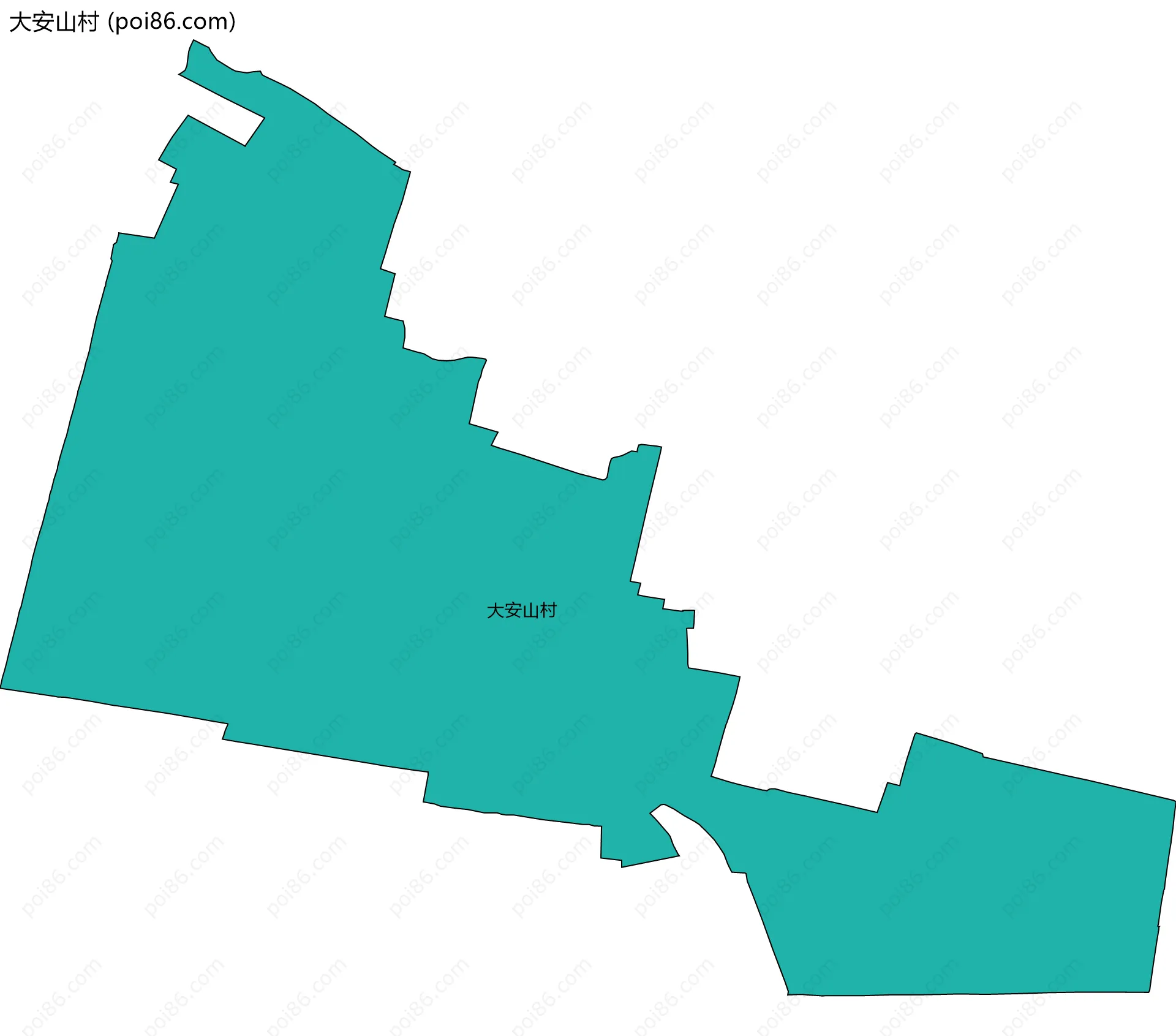 大安山村边界地图