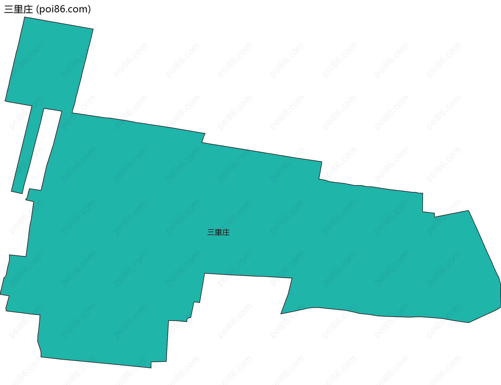 三里庄边界地图