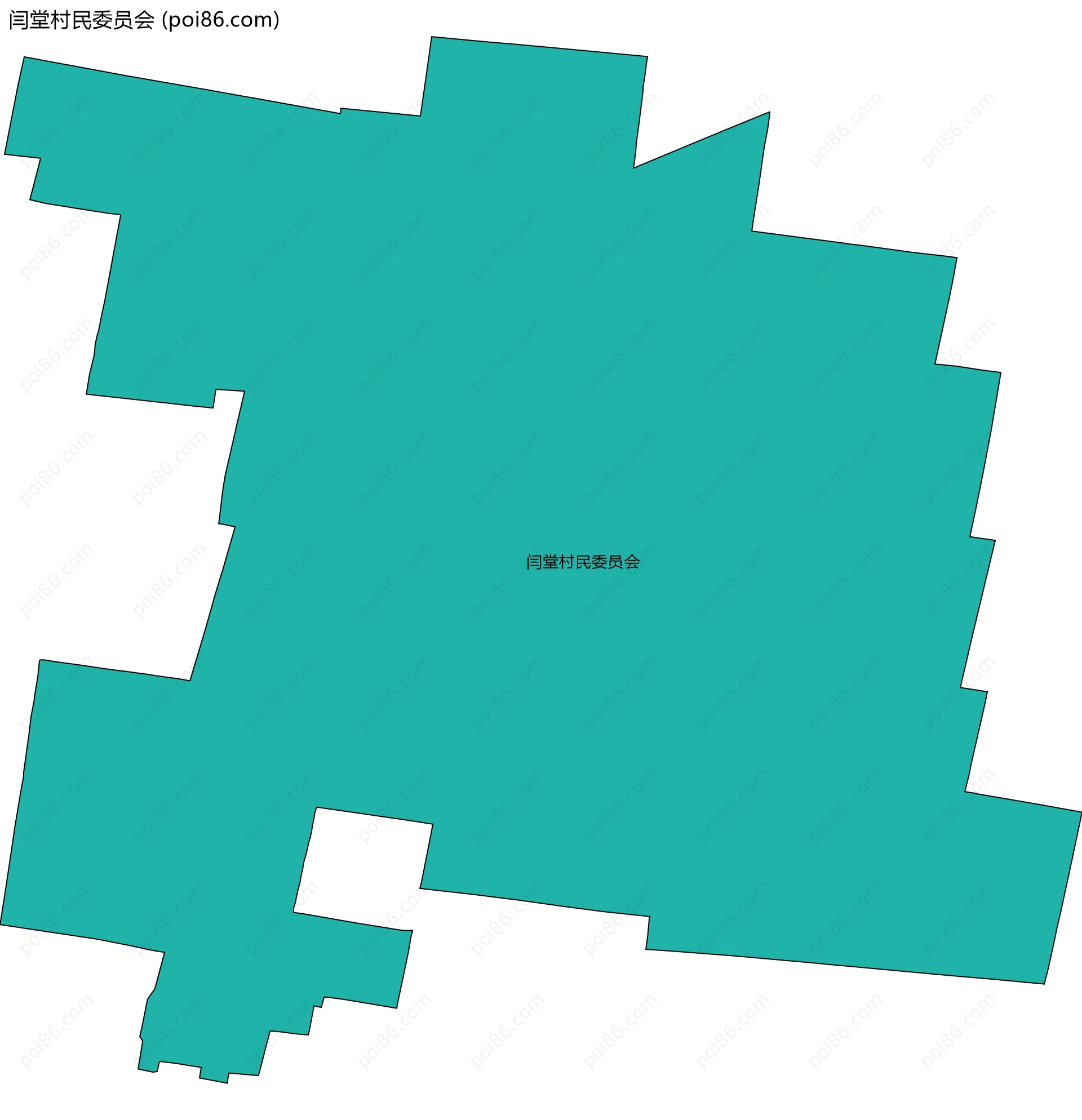 闫堂村民委员会边界地图