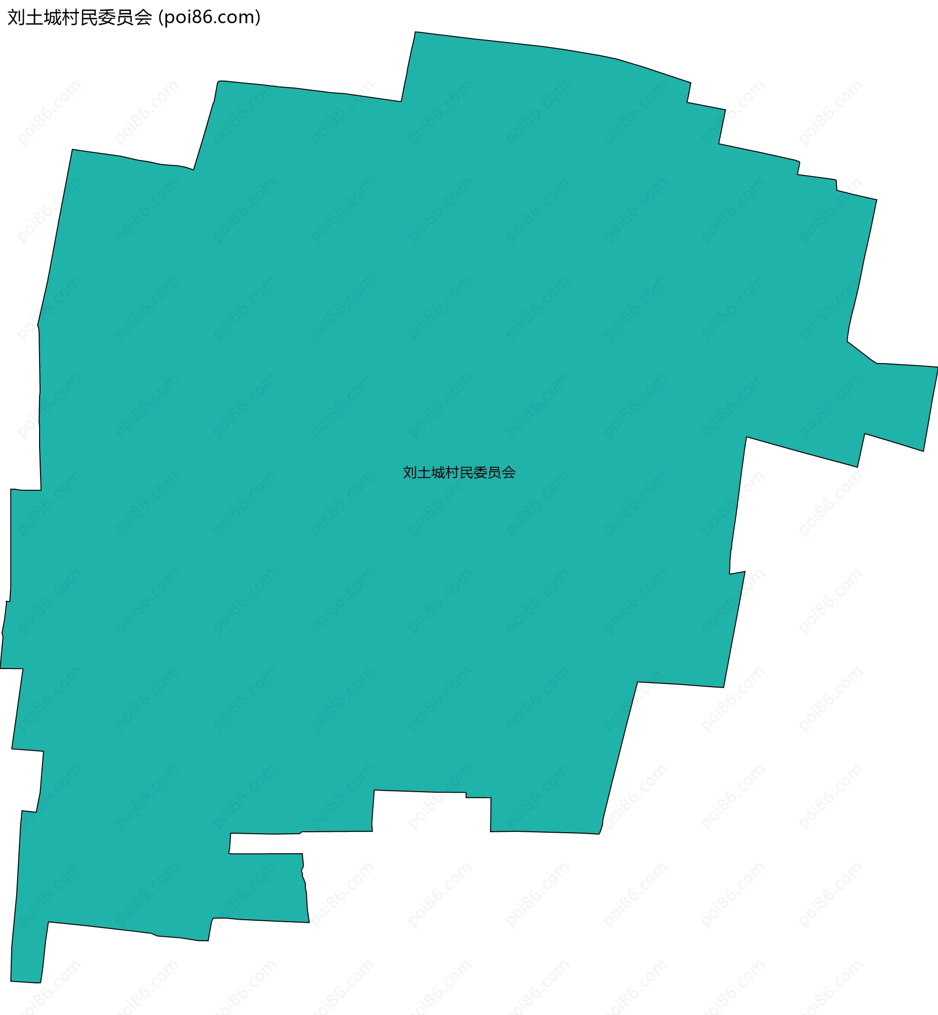 刘土城村民委员会边界地图