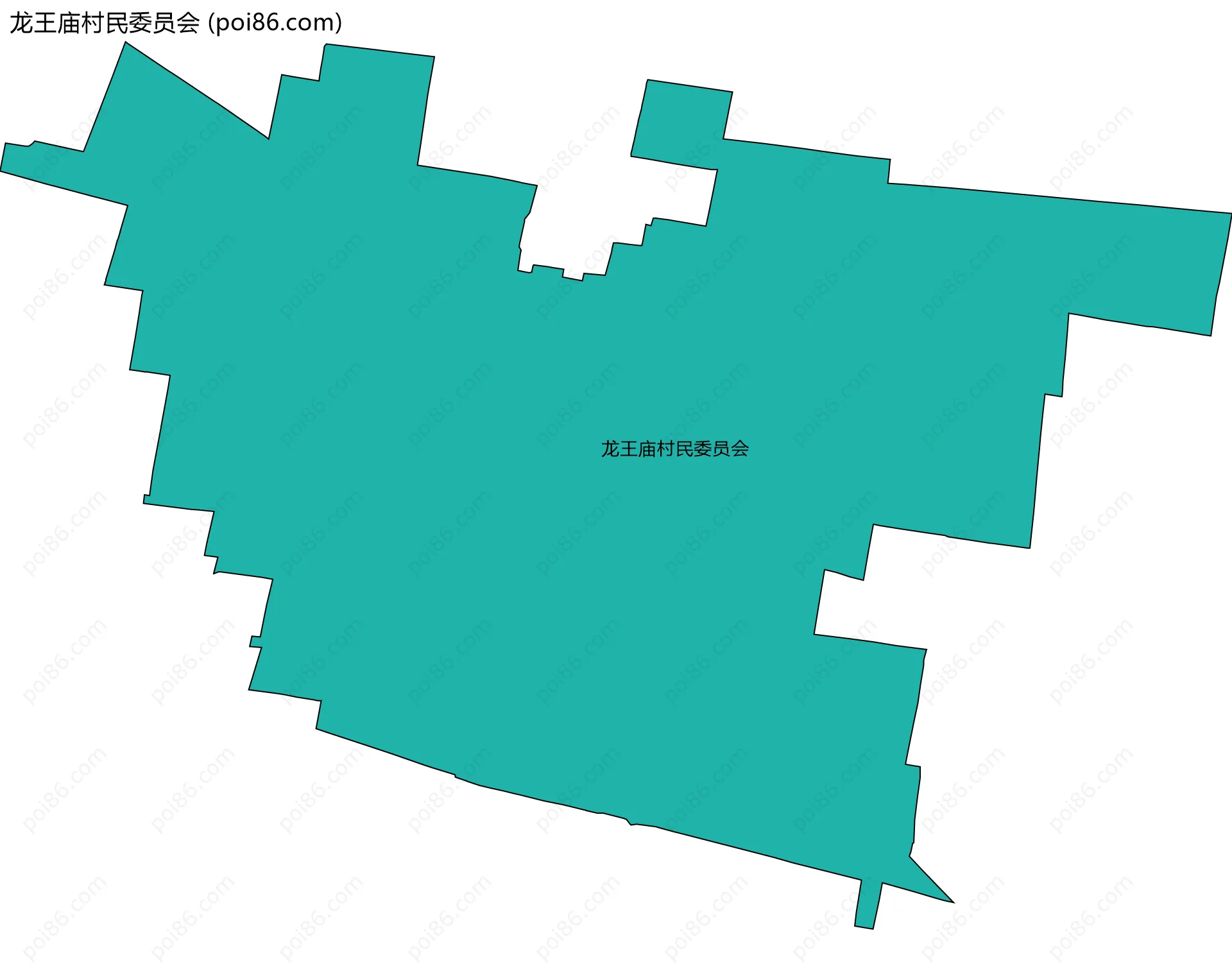 龙王庙村民委员会边界地图