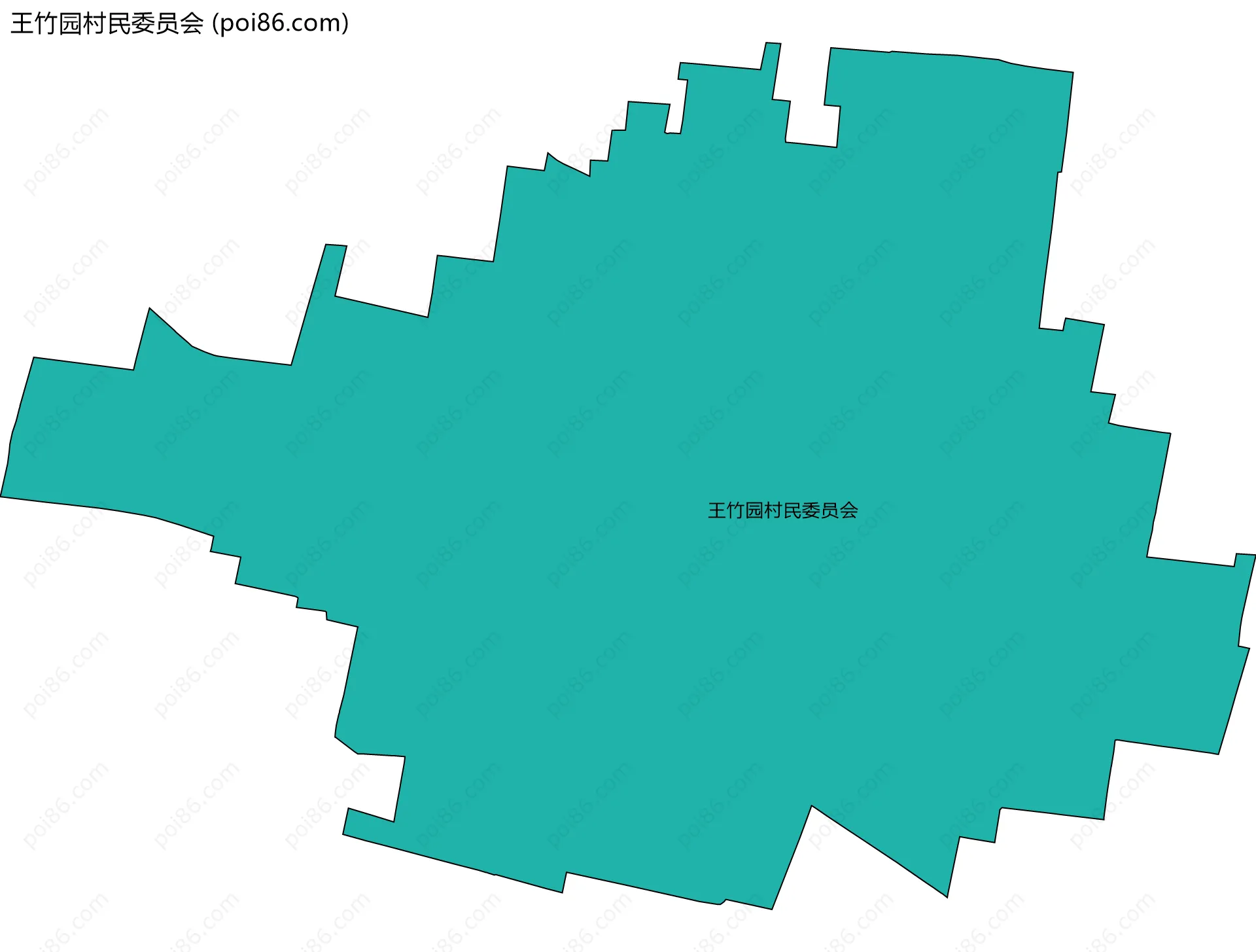 王竹园村民委员会边界地图