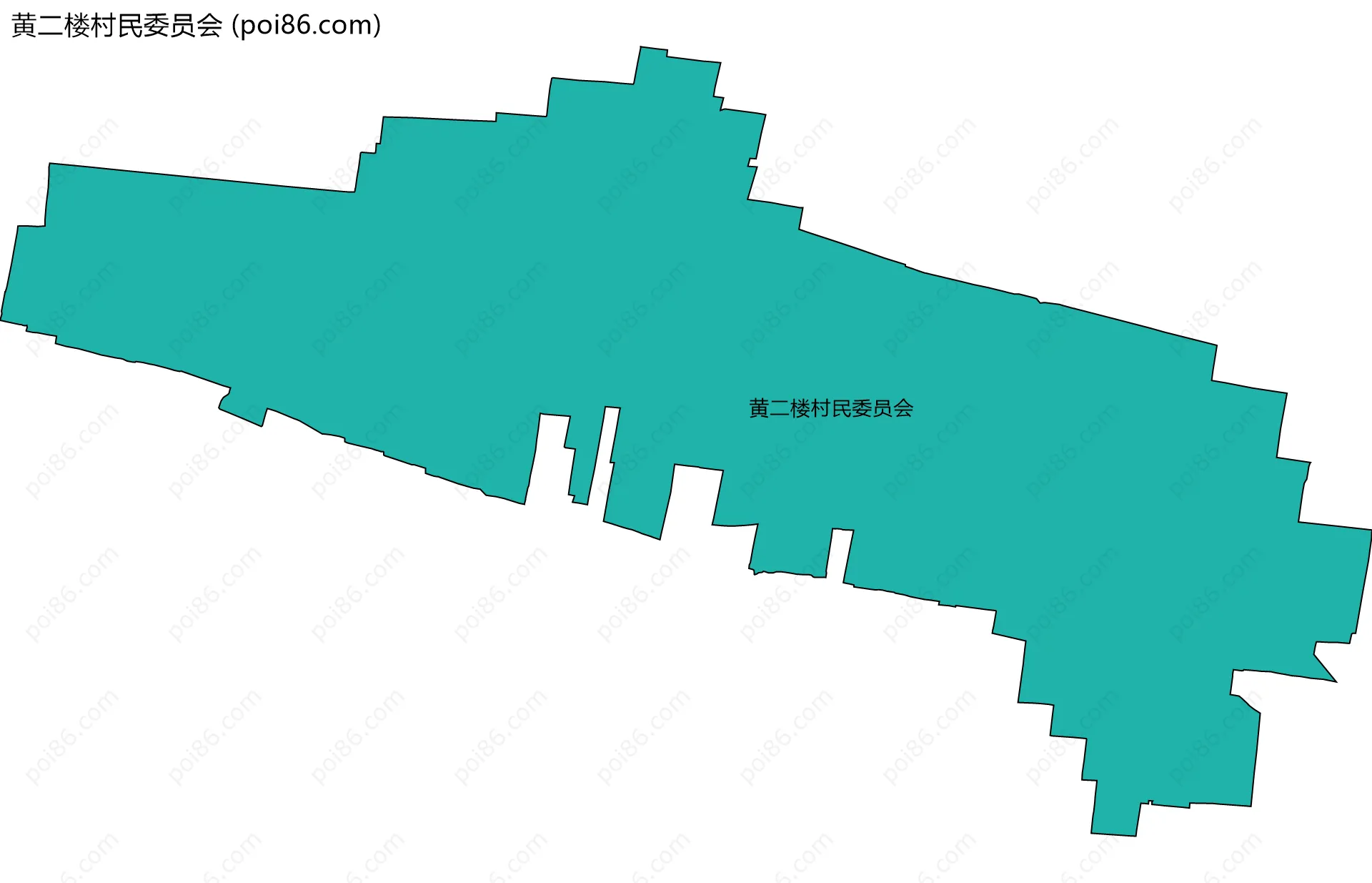 黄二楼村民委员会边界地图