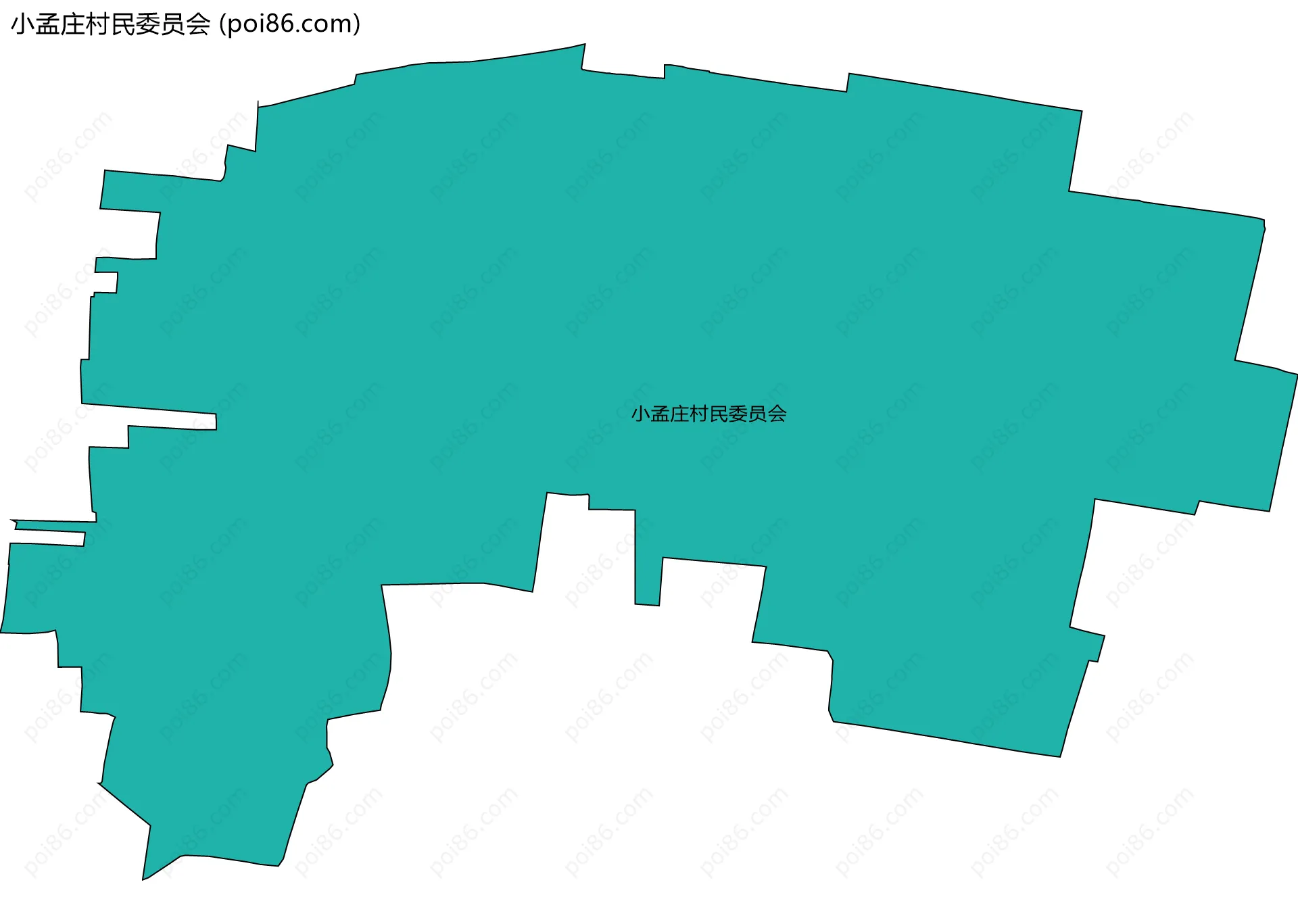 小孟庄村民委员会边界地图