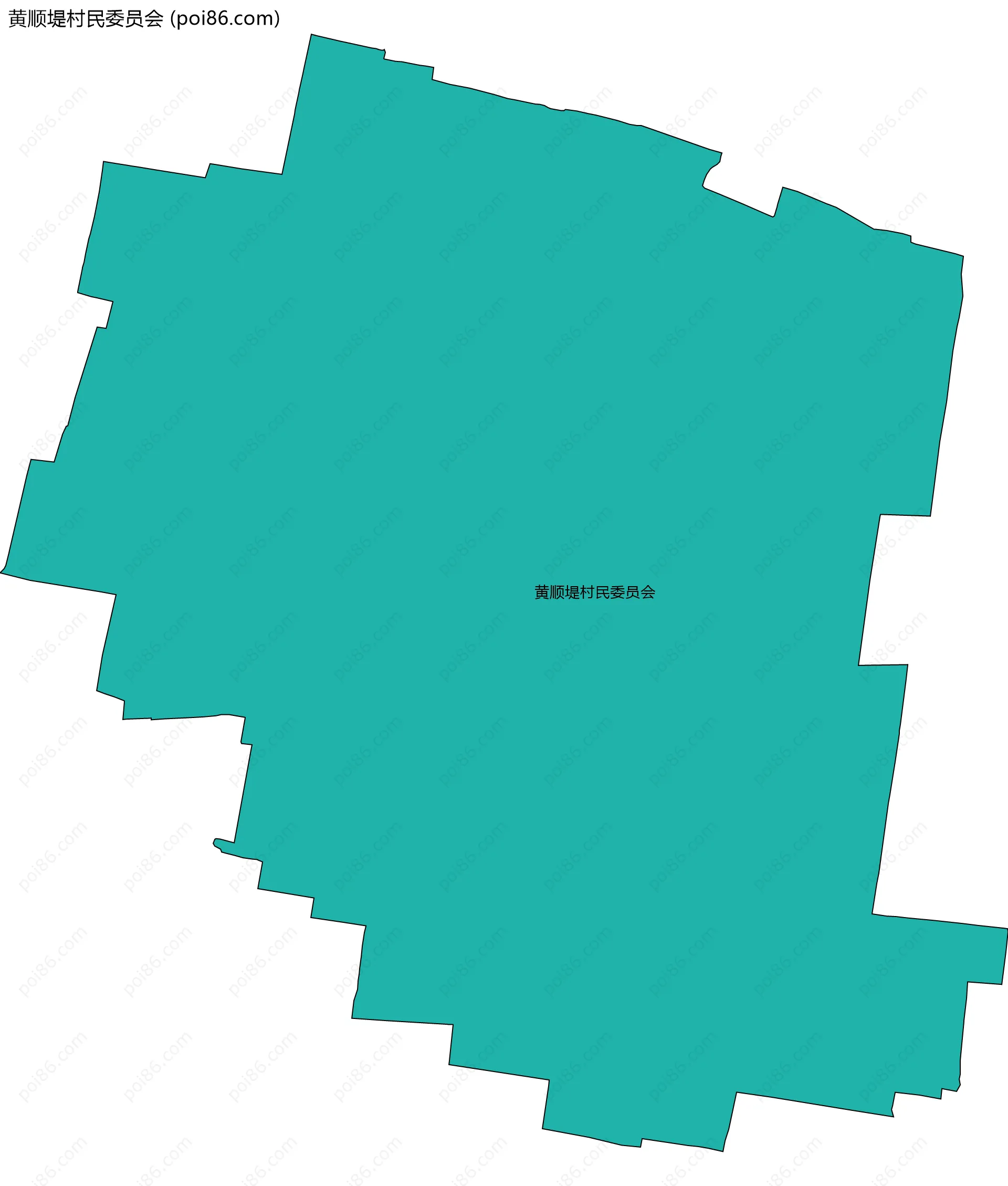黄顺堤村民委员会边界地图