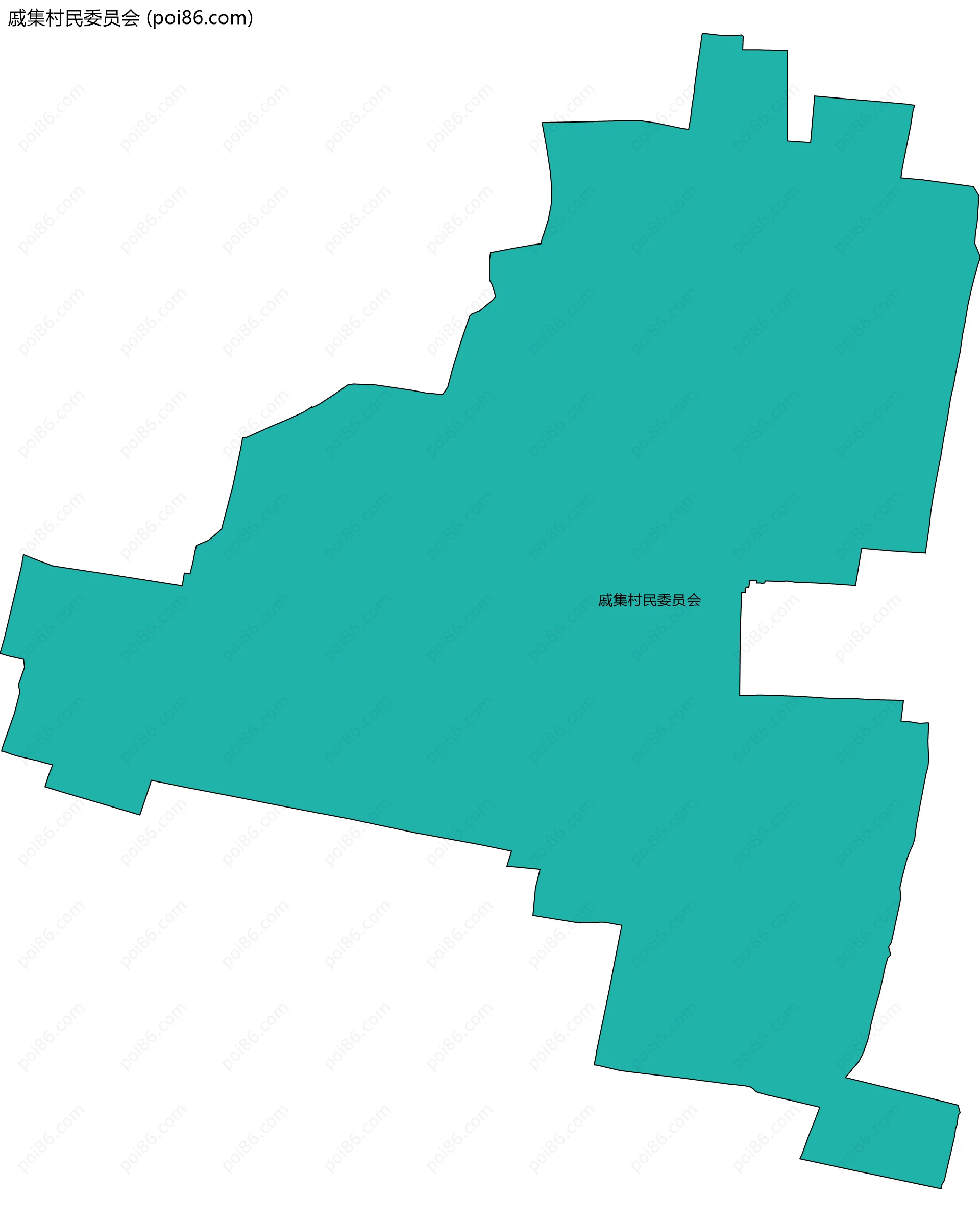 戚集村民委员会边界地图