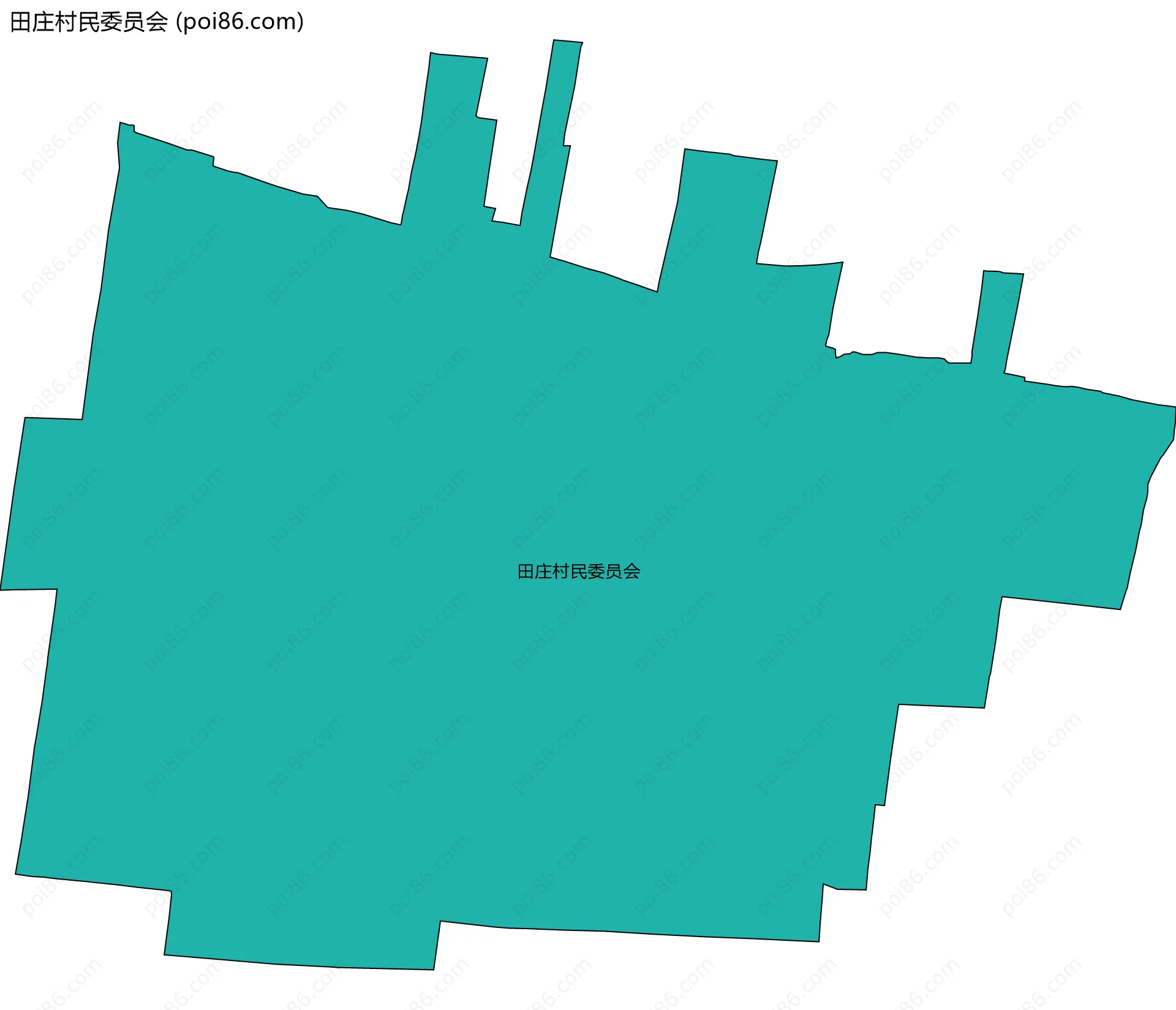 田庄村民委员会边界地图