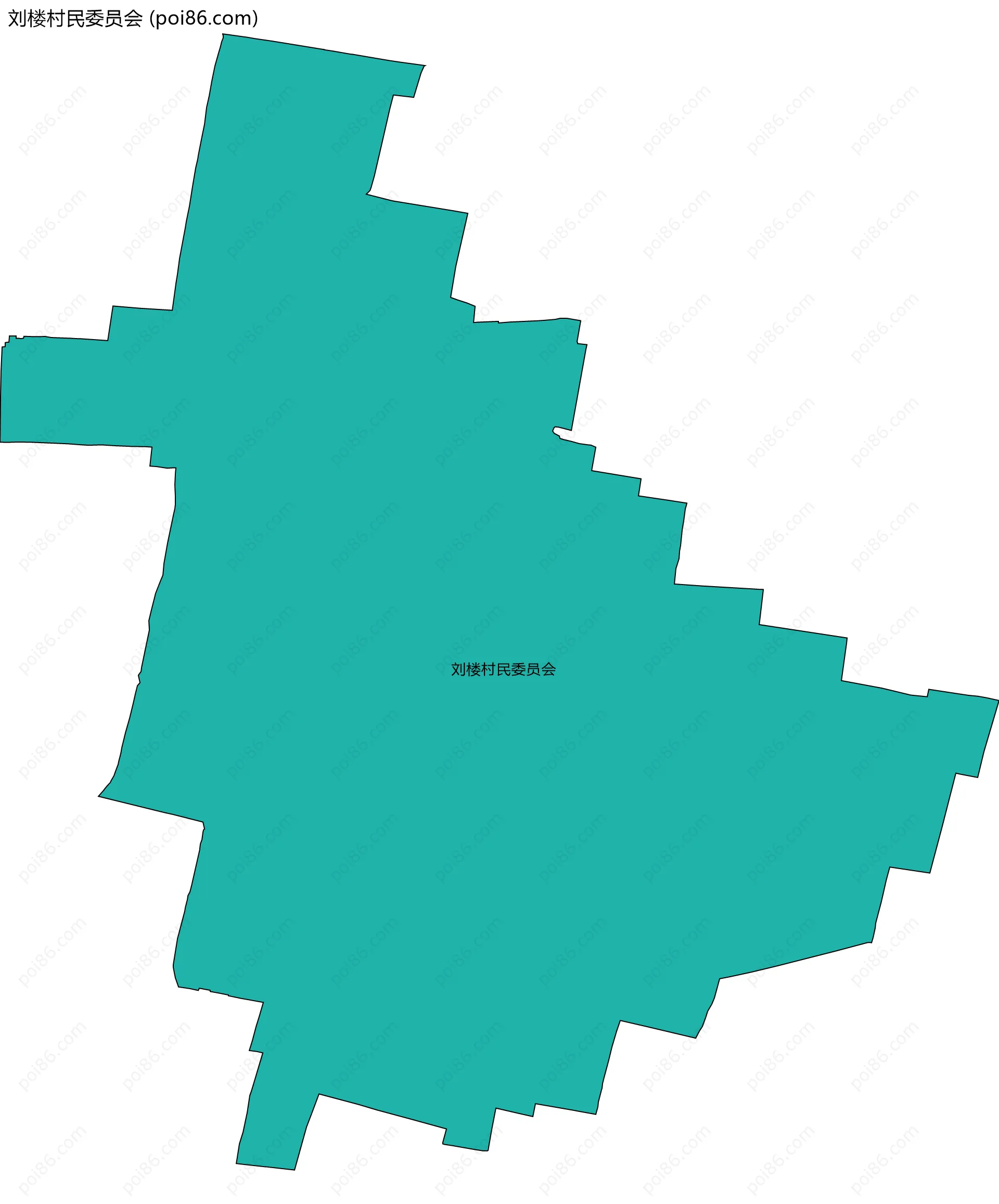 刘楼村民委员会边界地图