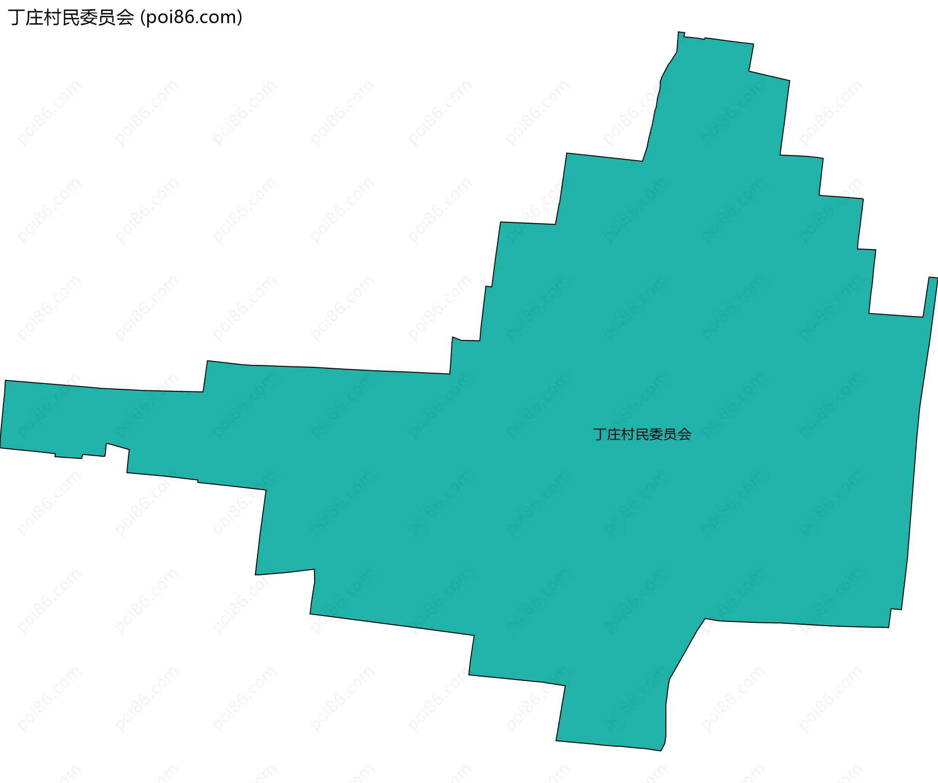 丁庄村民委员会边界地图