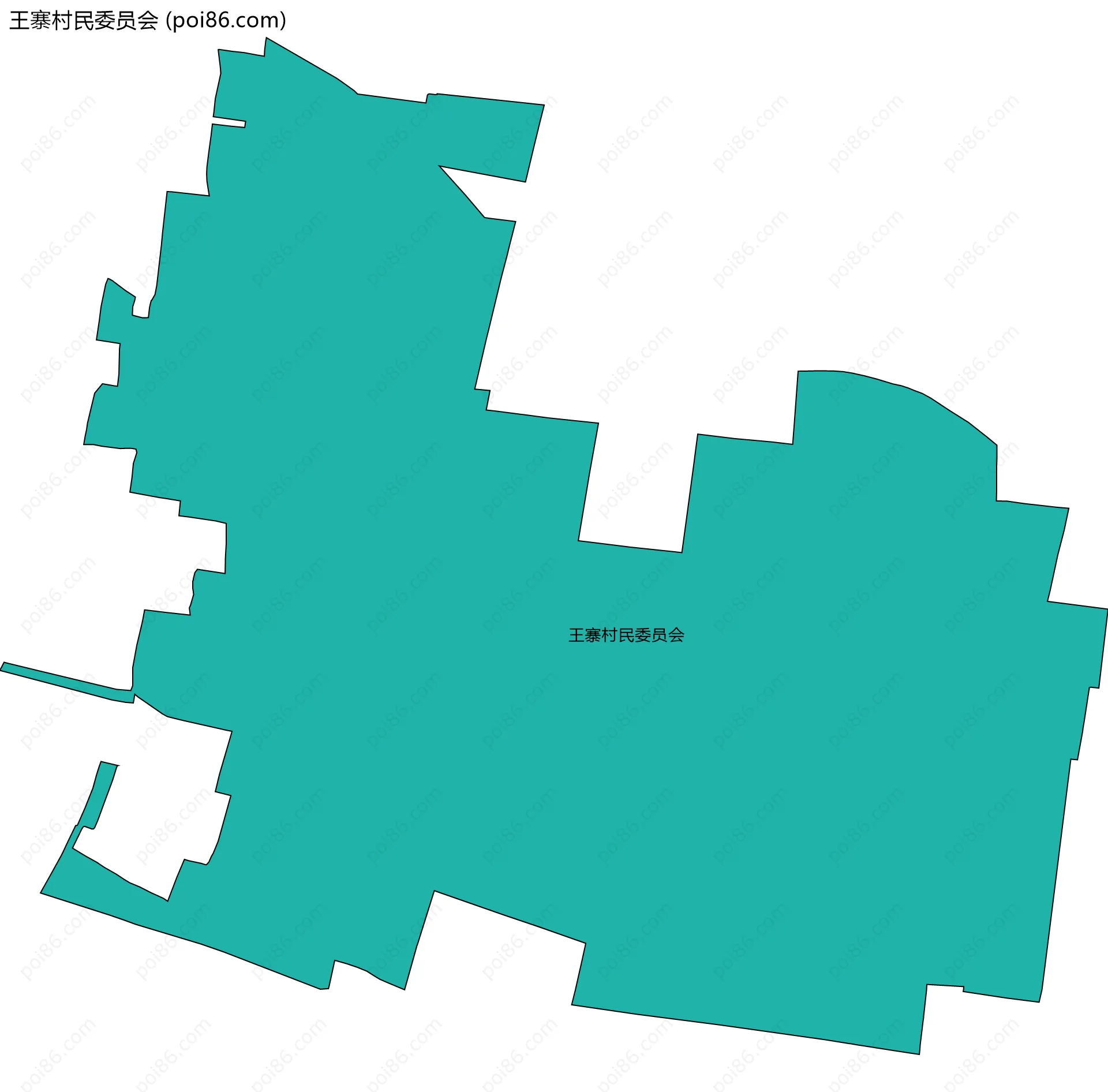 王寨村民委员会边界地图