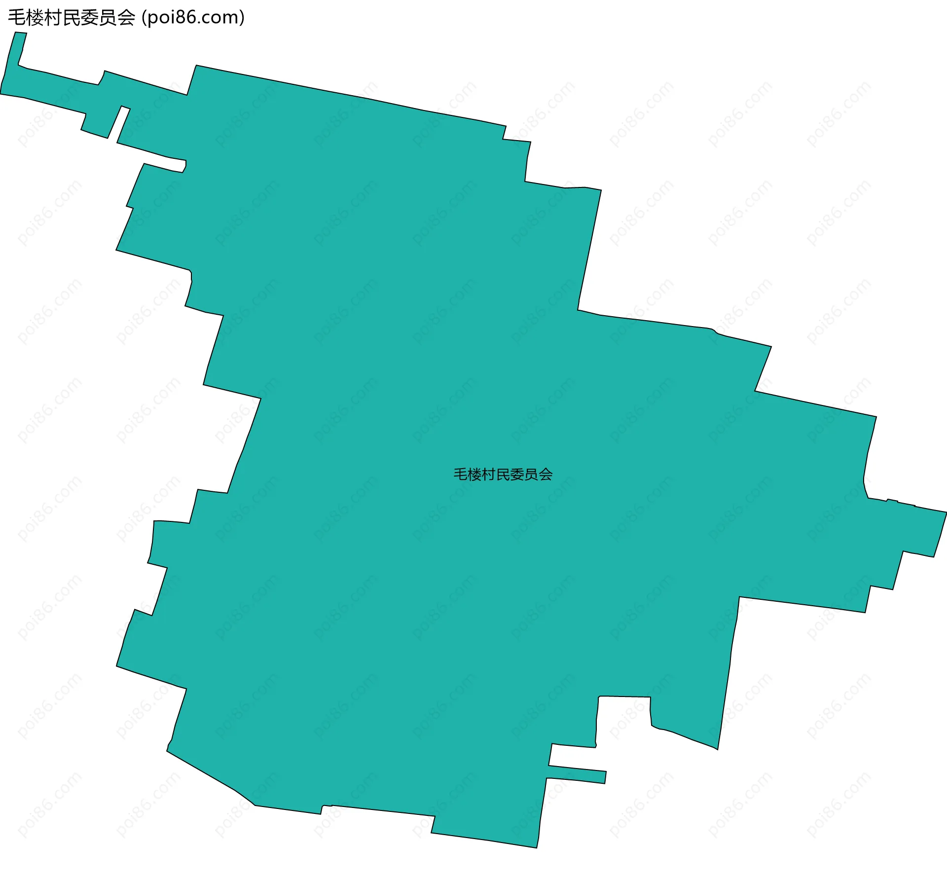 毛楼村民委员会边界地图
