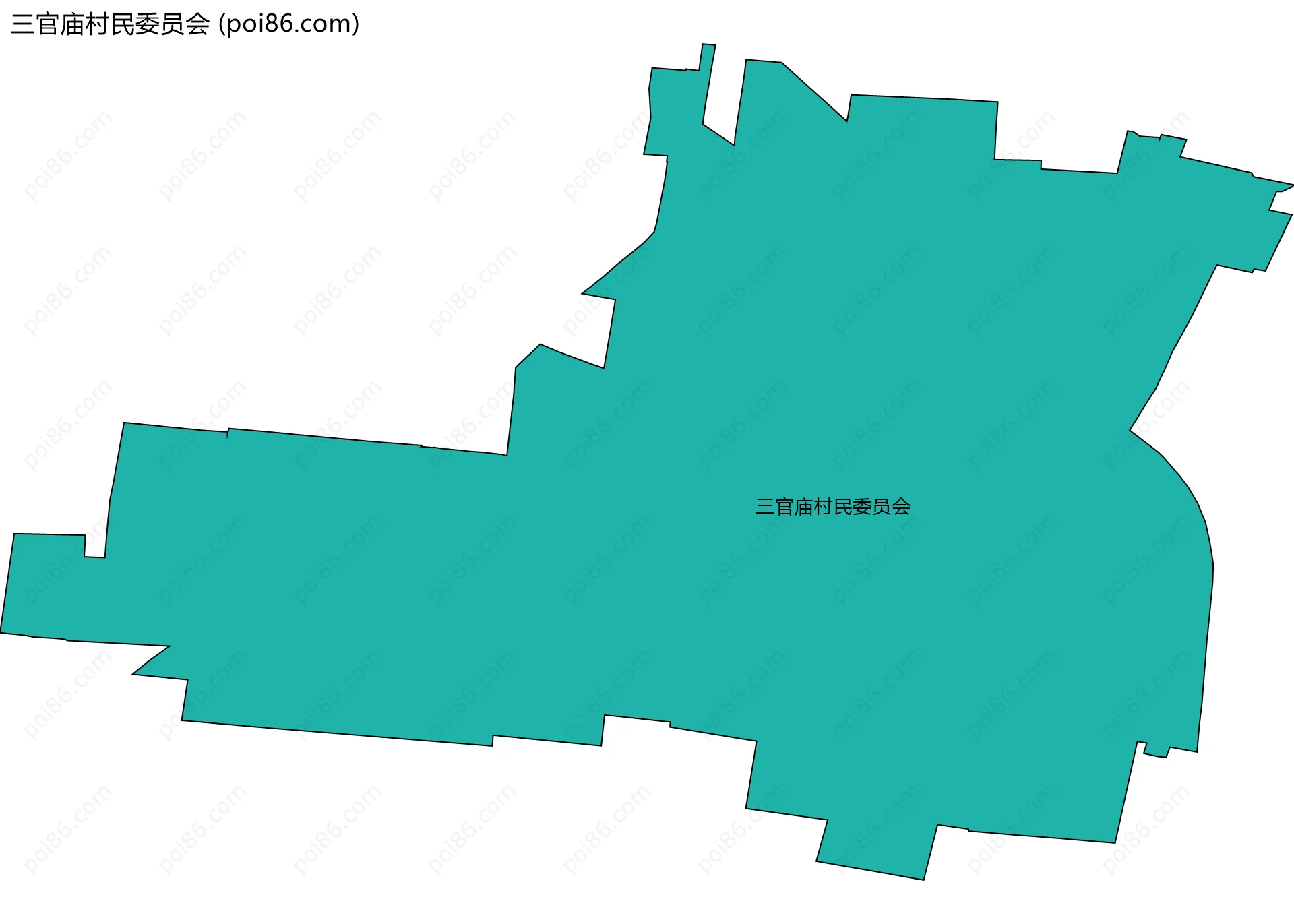 三官庙村民委员会边界地图