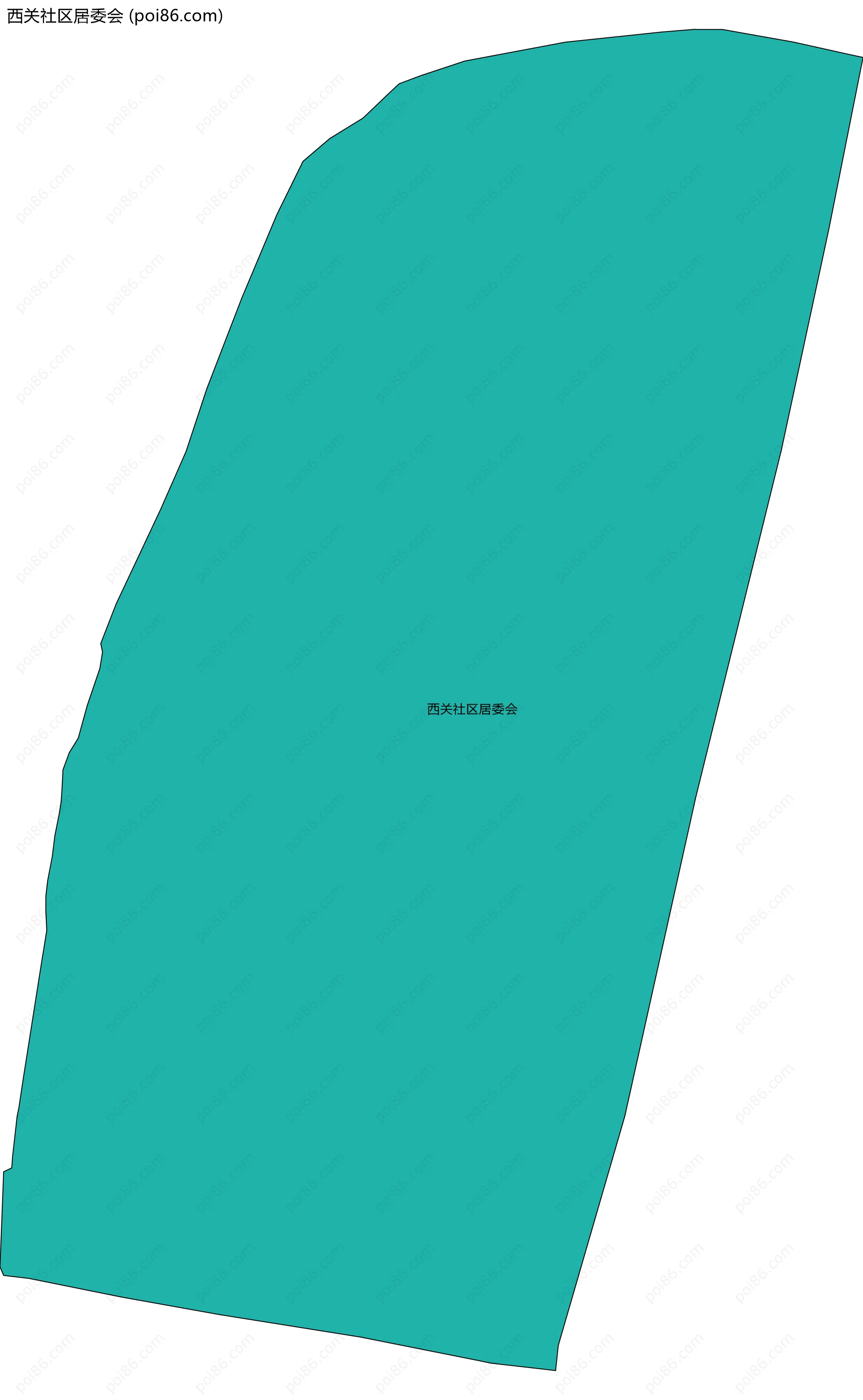 西关社区居委会边界地图