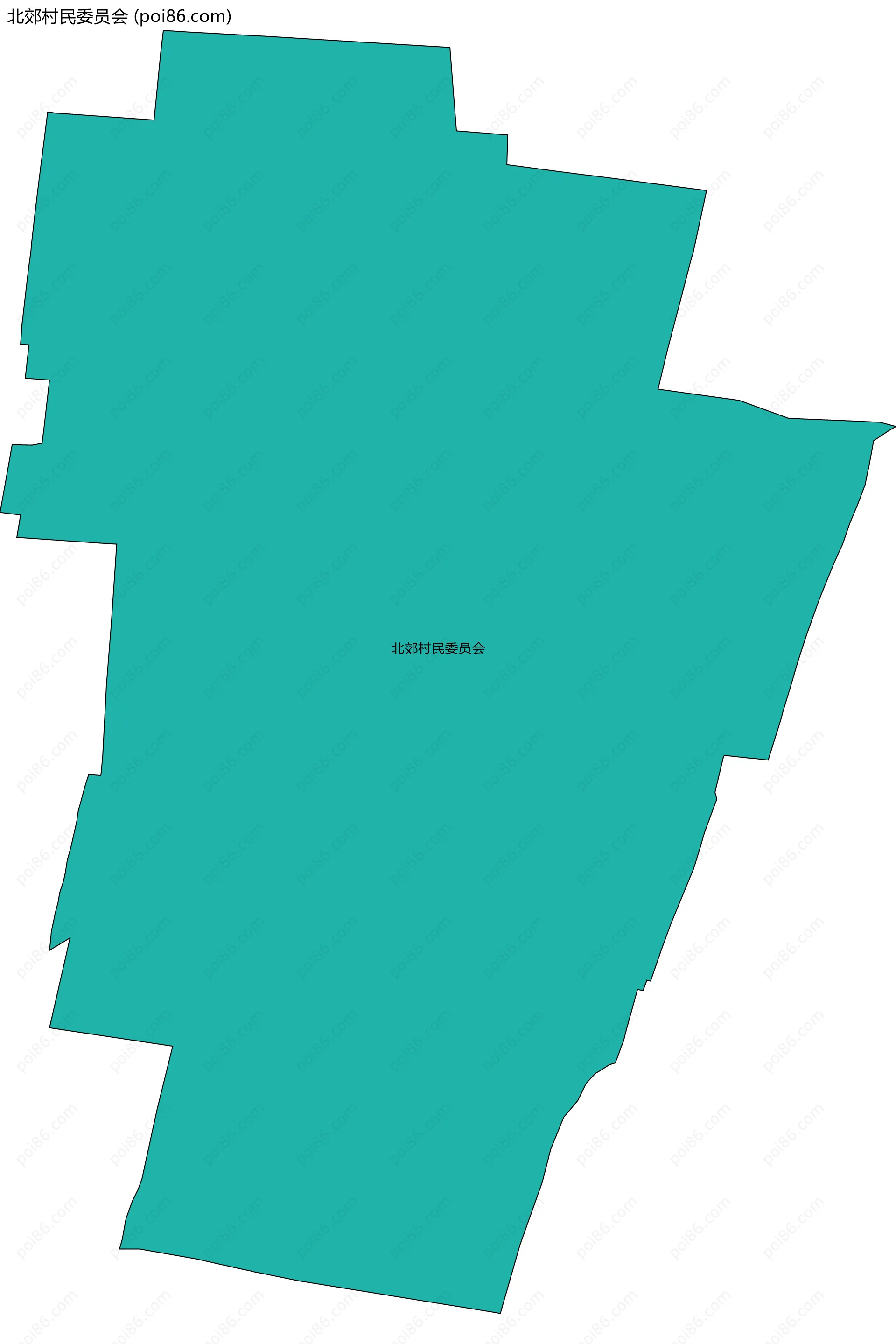 北郊村民委员会边界地图