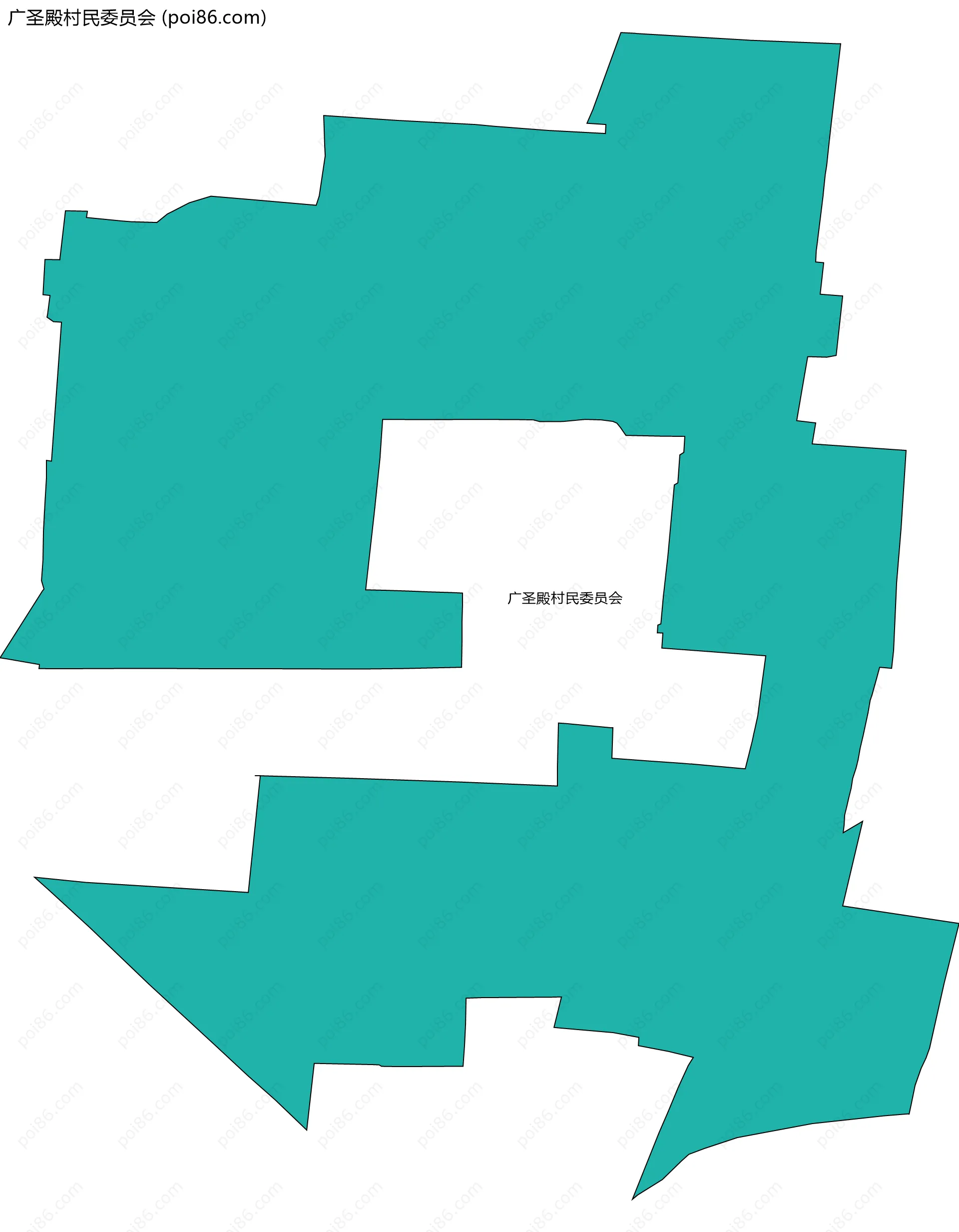 广圣殿村民委员会边界地图