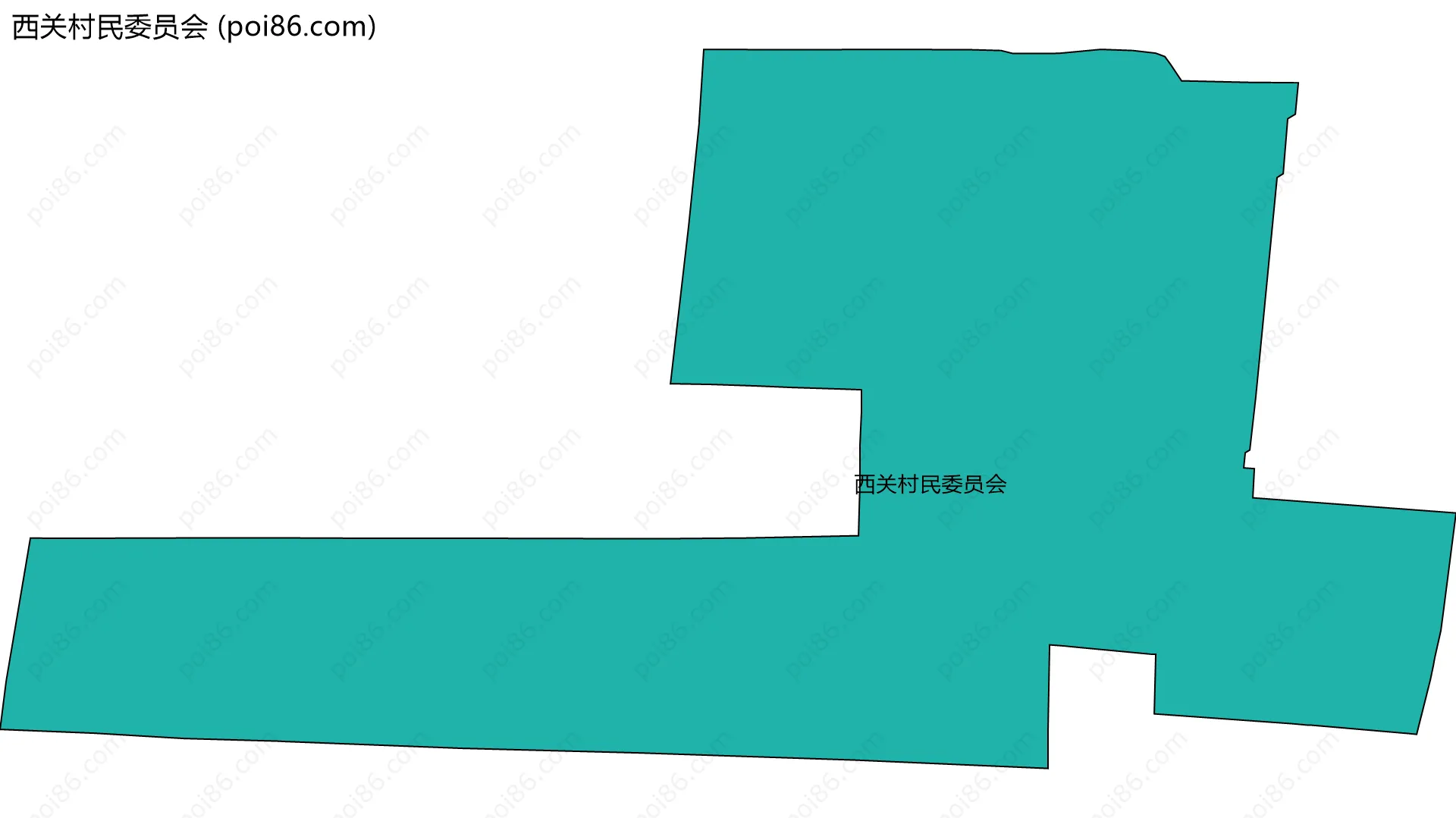 西关村民委员会边界地图