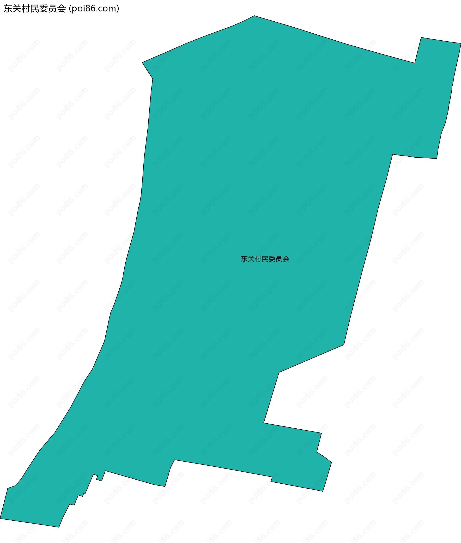 东关村民委员会边界地图