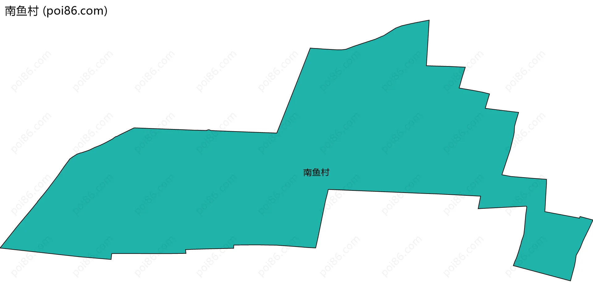 南鱼村边界地图