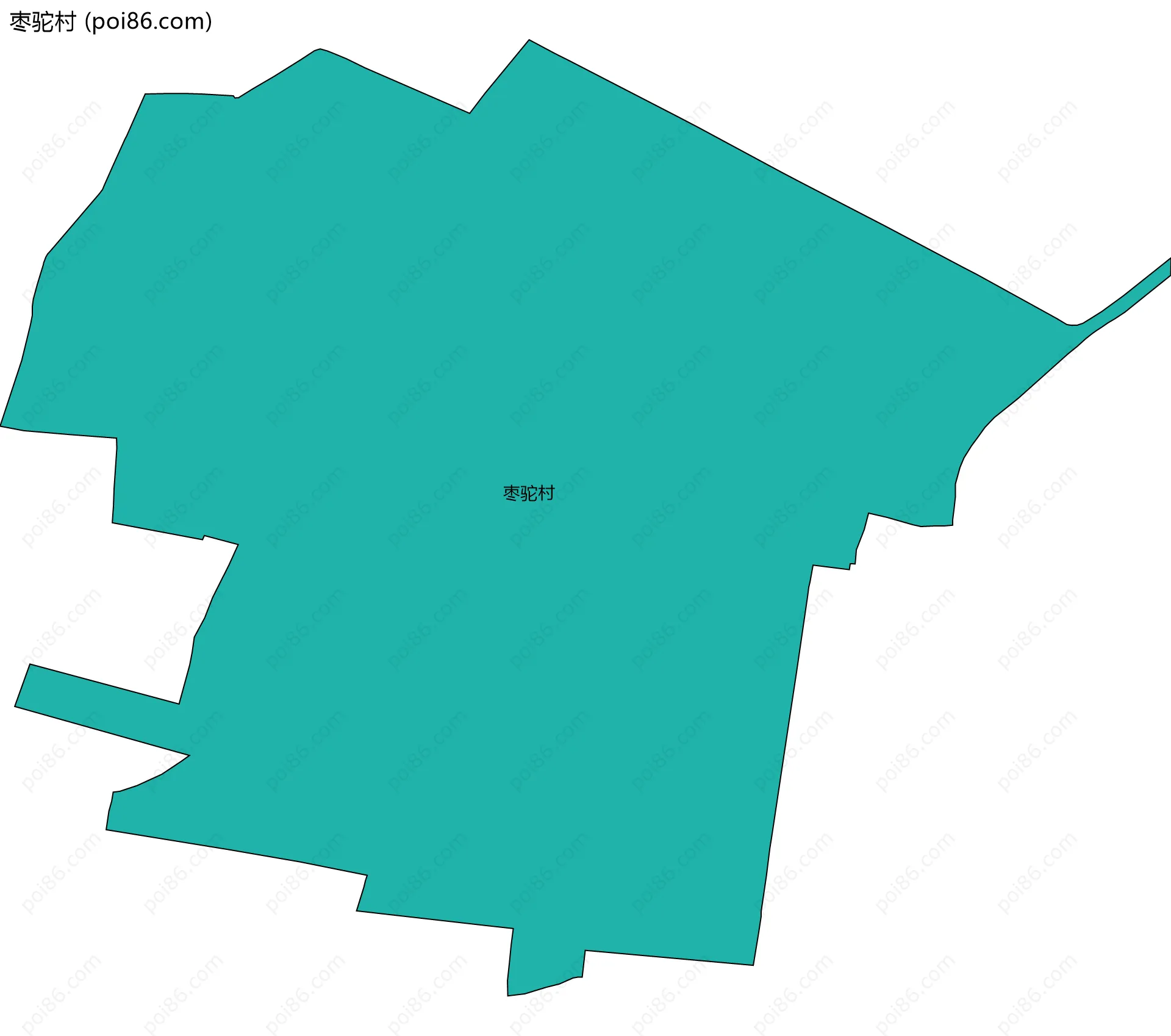 枣驼村边界地图